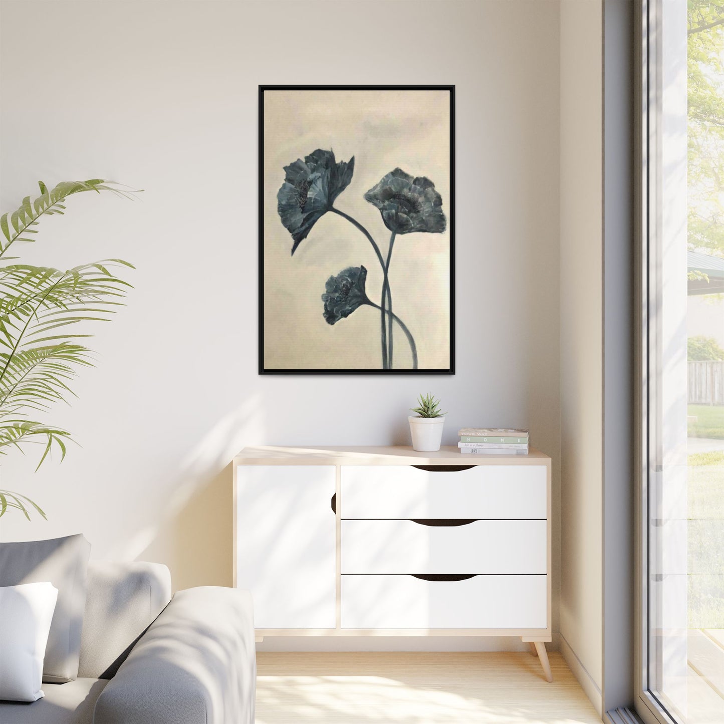 "Azure Bloom" Fine Art Print - Framed