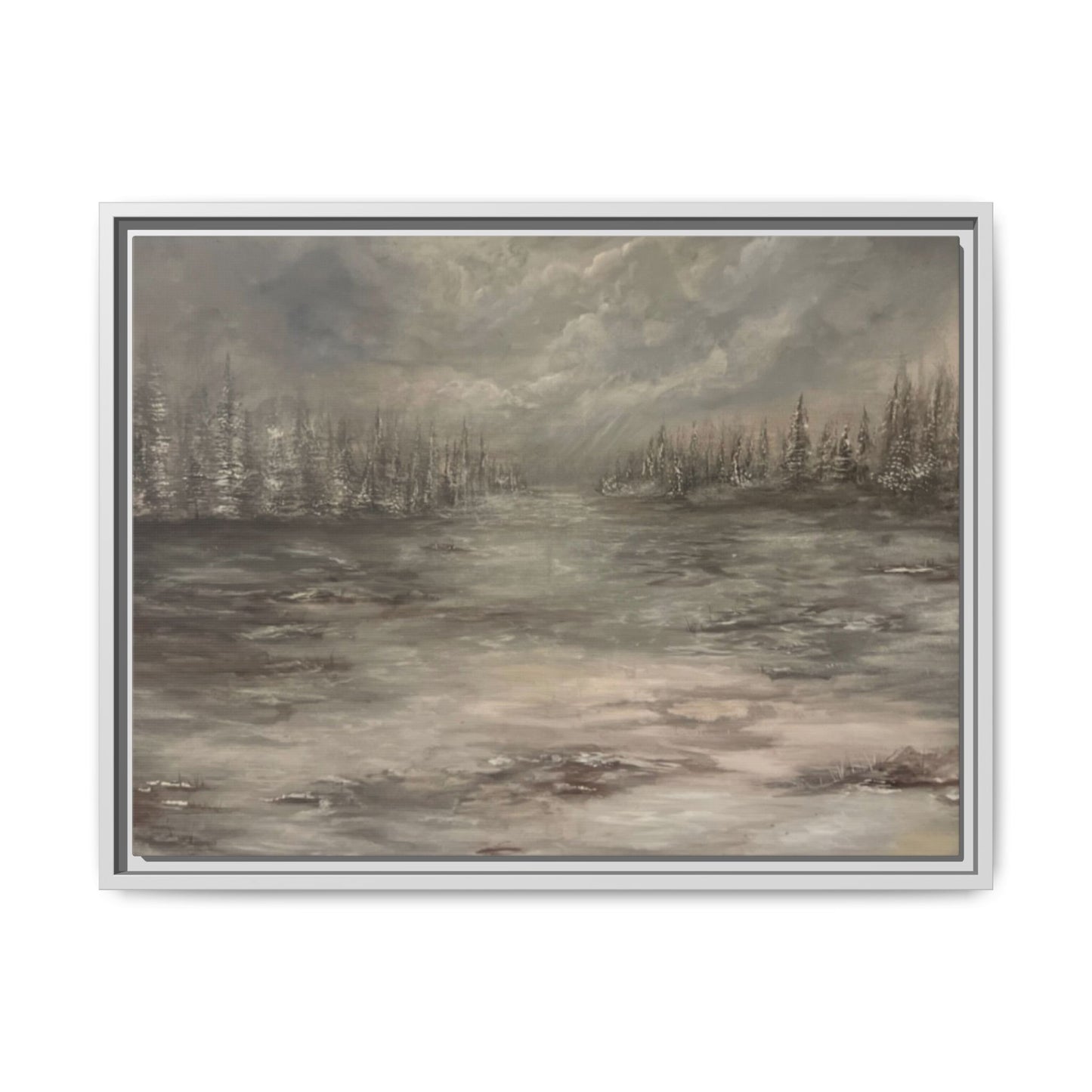 "Among the Evergreens" Fine Art Print - Framed