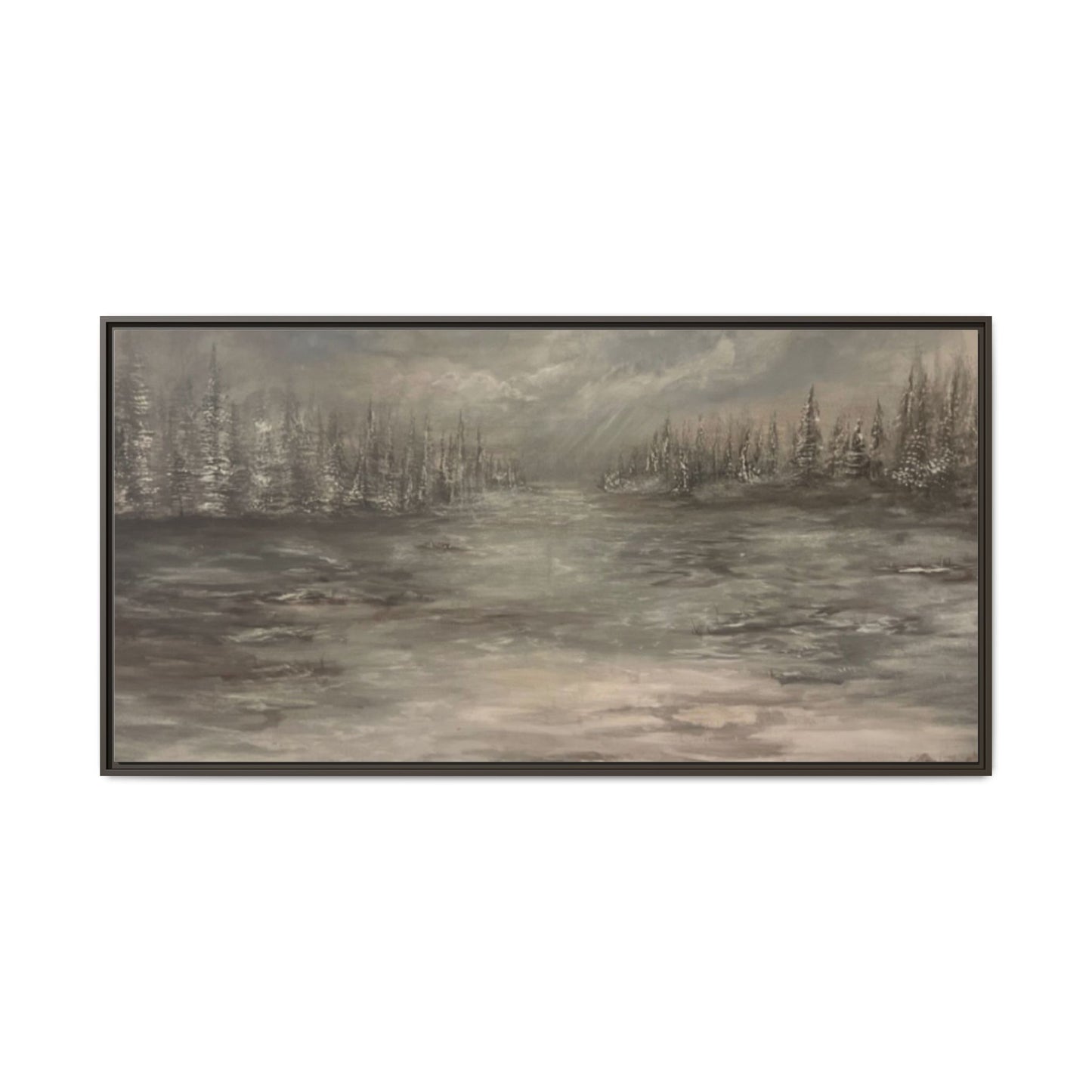 "Among the Evergreens" Fine Art Print - Framed