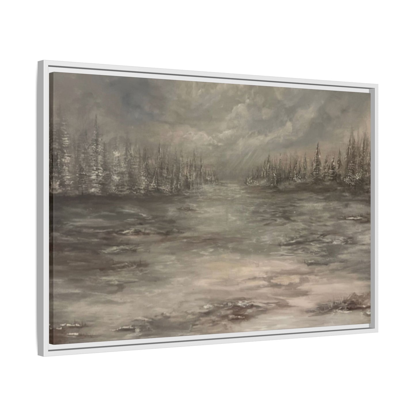 "Among the Evergreens" Fine Art Print - Framed