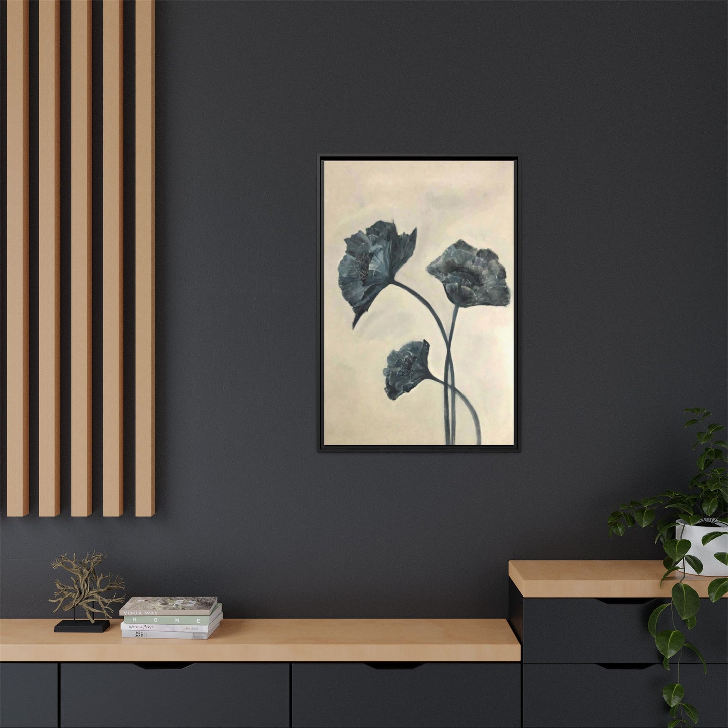 "Azure Bloom" Fine Art Print - Framed