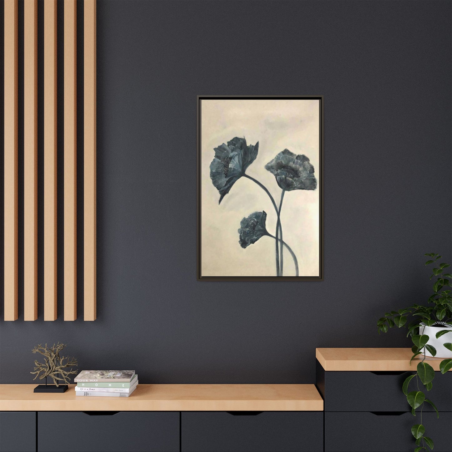 "Azure Bloom" Fine Art Print - Framed