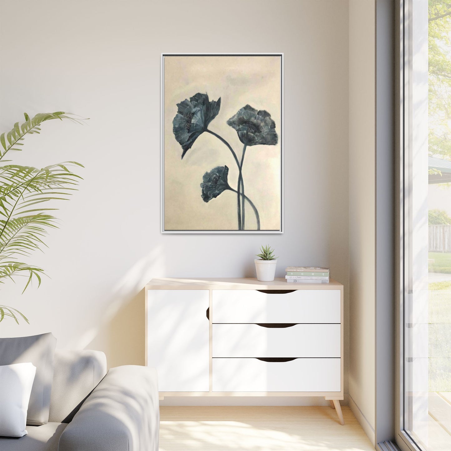 "Azure Bloom" Fine Art Print - Framed
