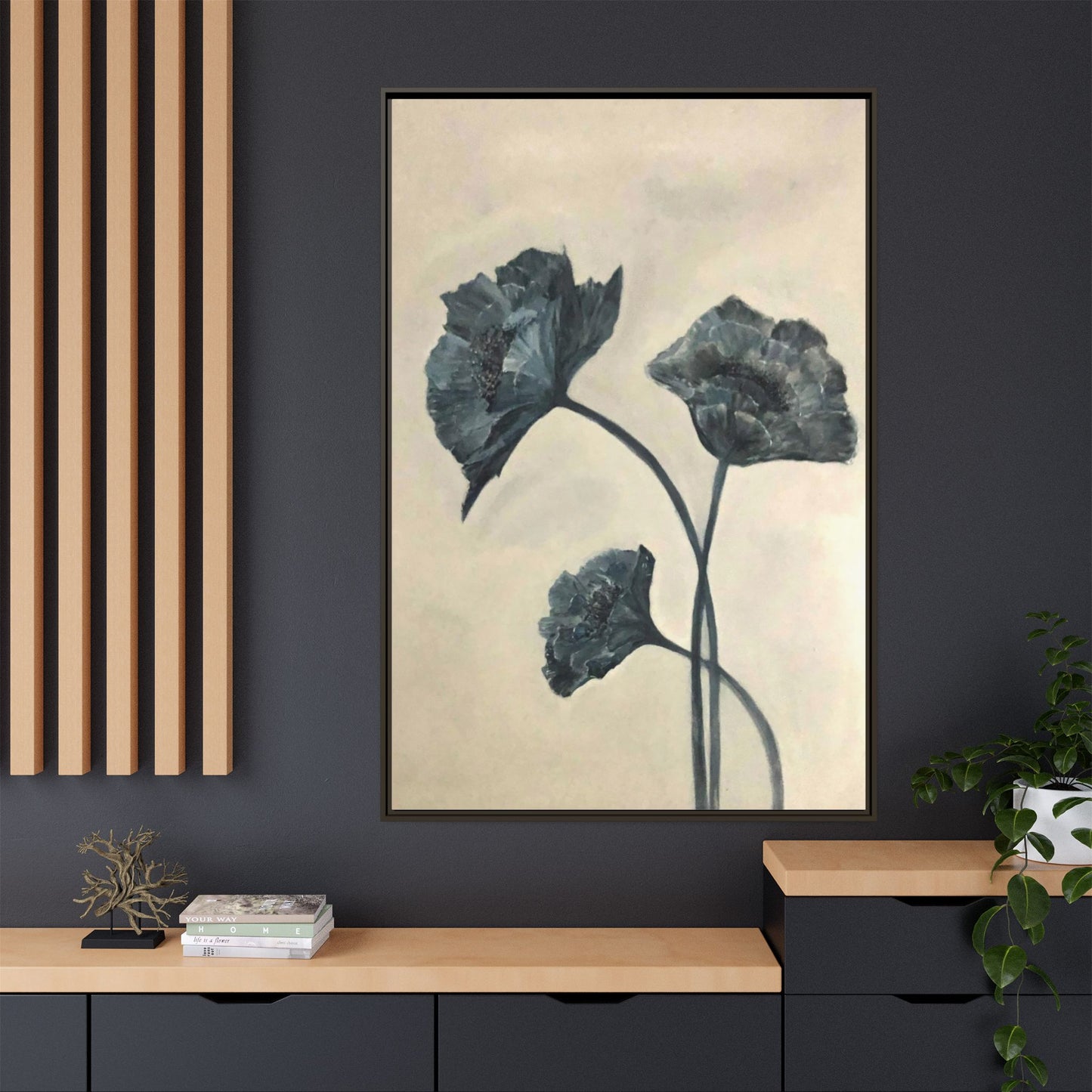 "Azure Bloom" Fine Art Print - Framed