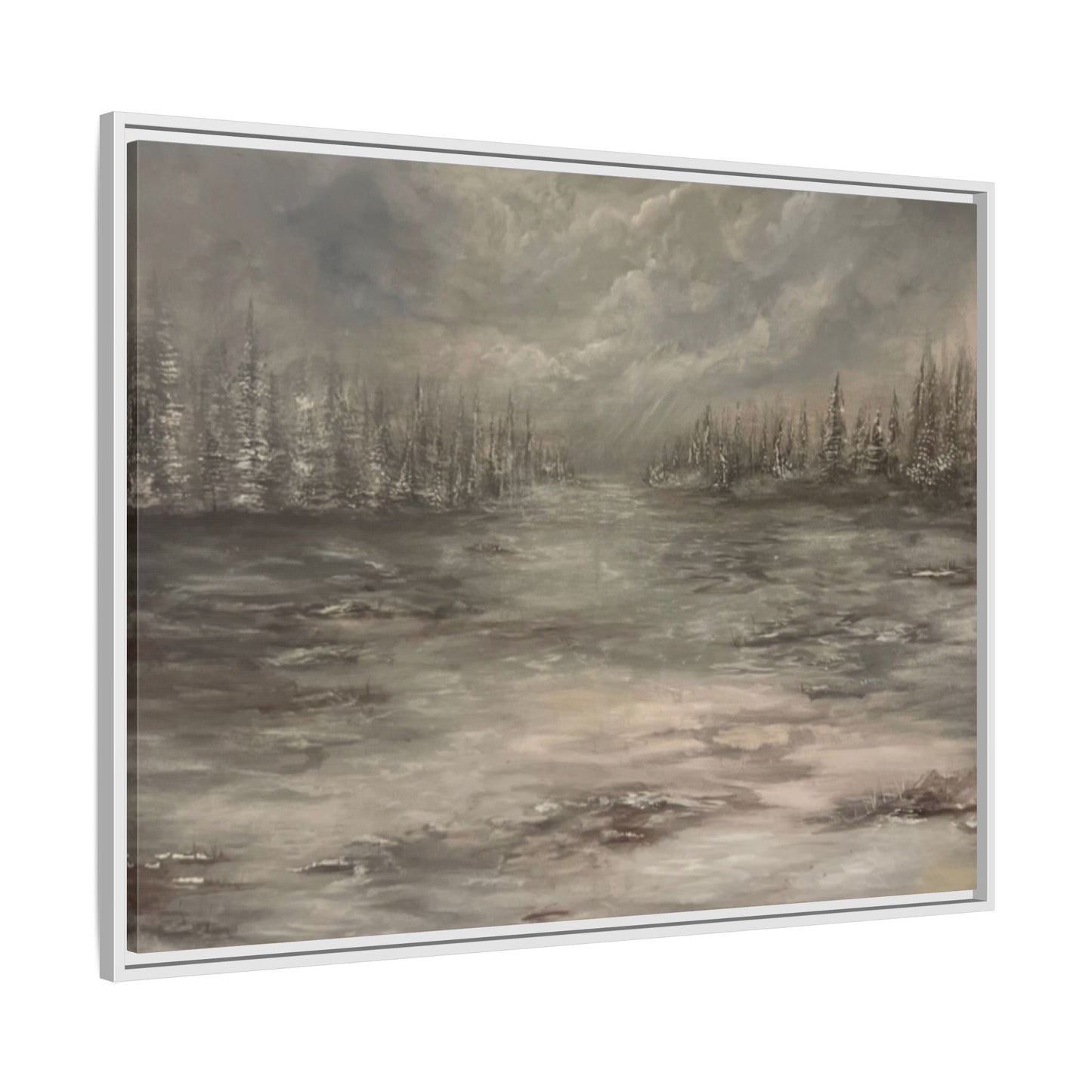 "Among the Evergreens" Fine Art Print - Framed