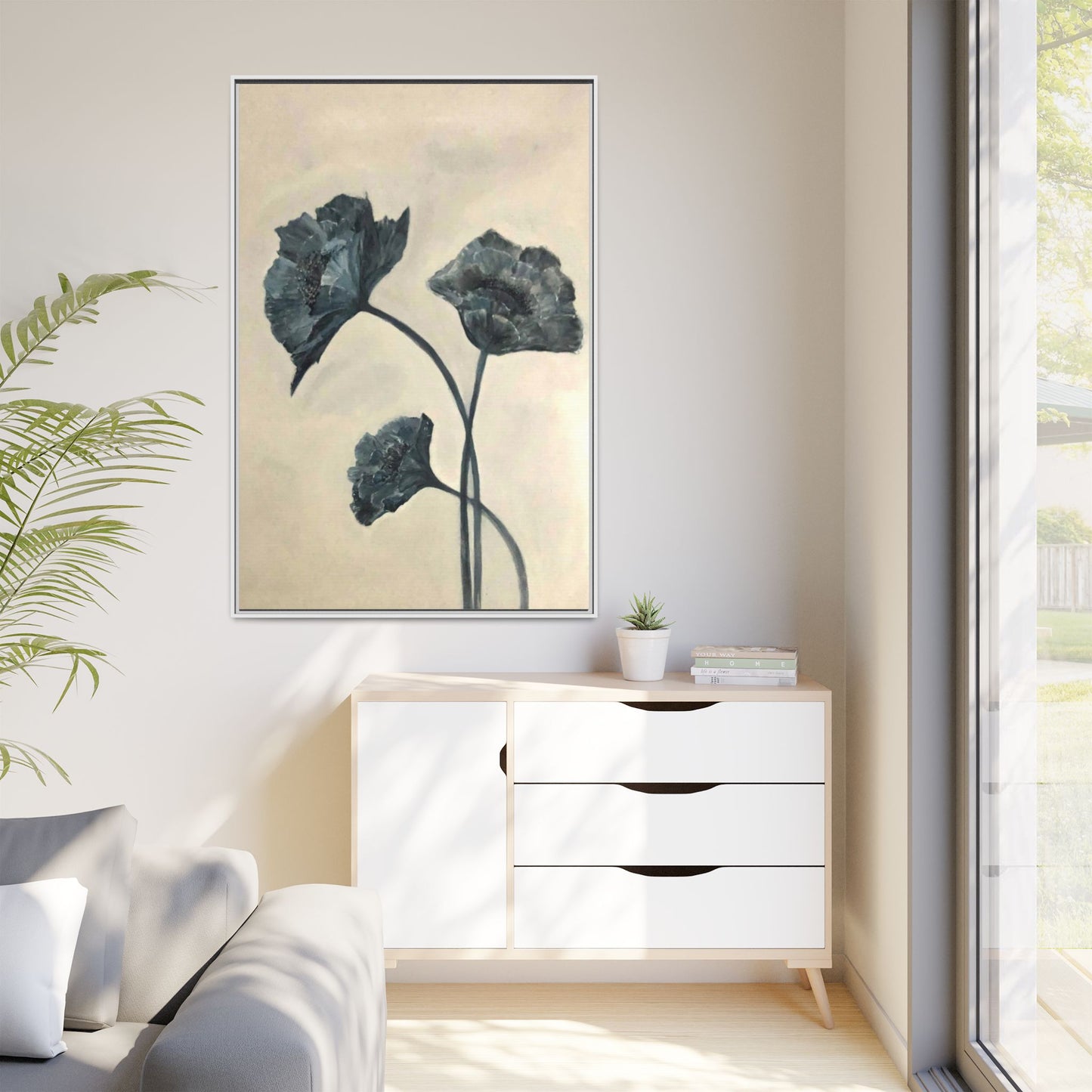 "Azure Bloom" Fine Art Print - Framed