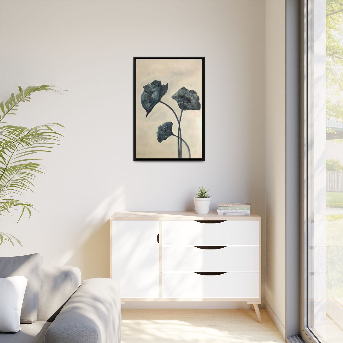 "Azure Bloom" Fine Art Print - Framed