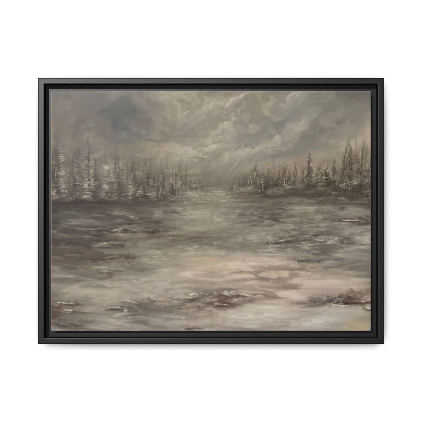 "Among the Evergreens" Fine Art Print - Framed
