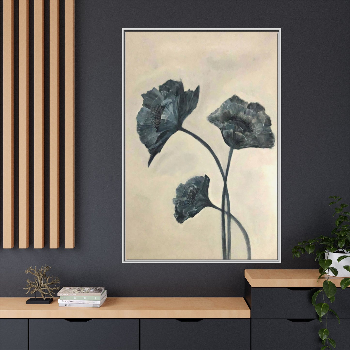"Azure Bloom" Fine Art Print - Framed