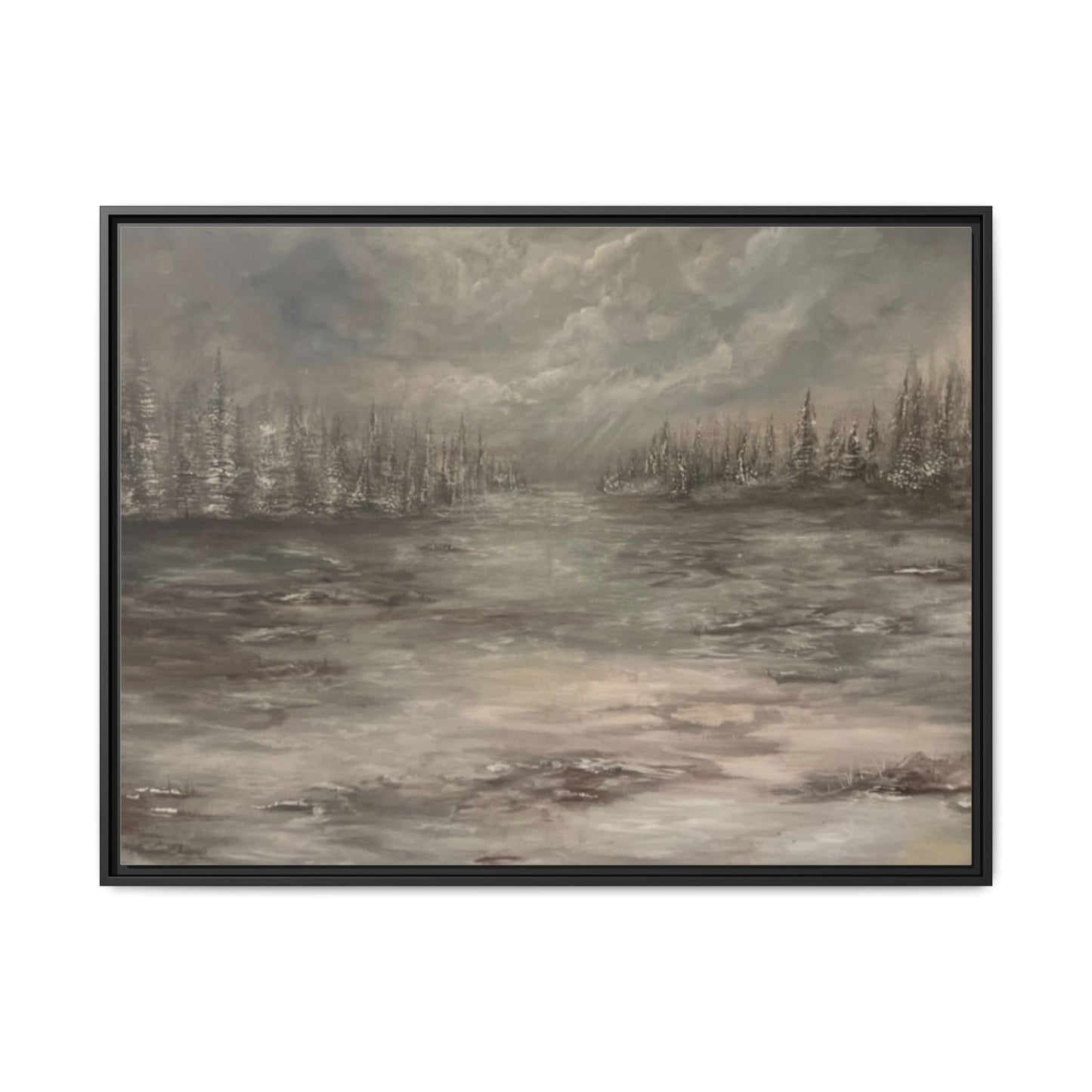 "Among the Evergreens" Fine Art Print - Framed