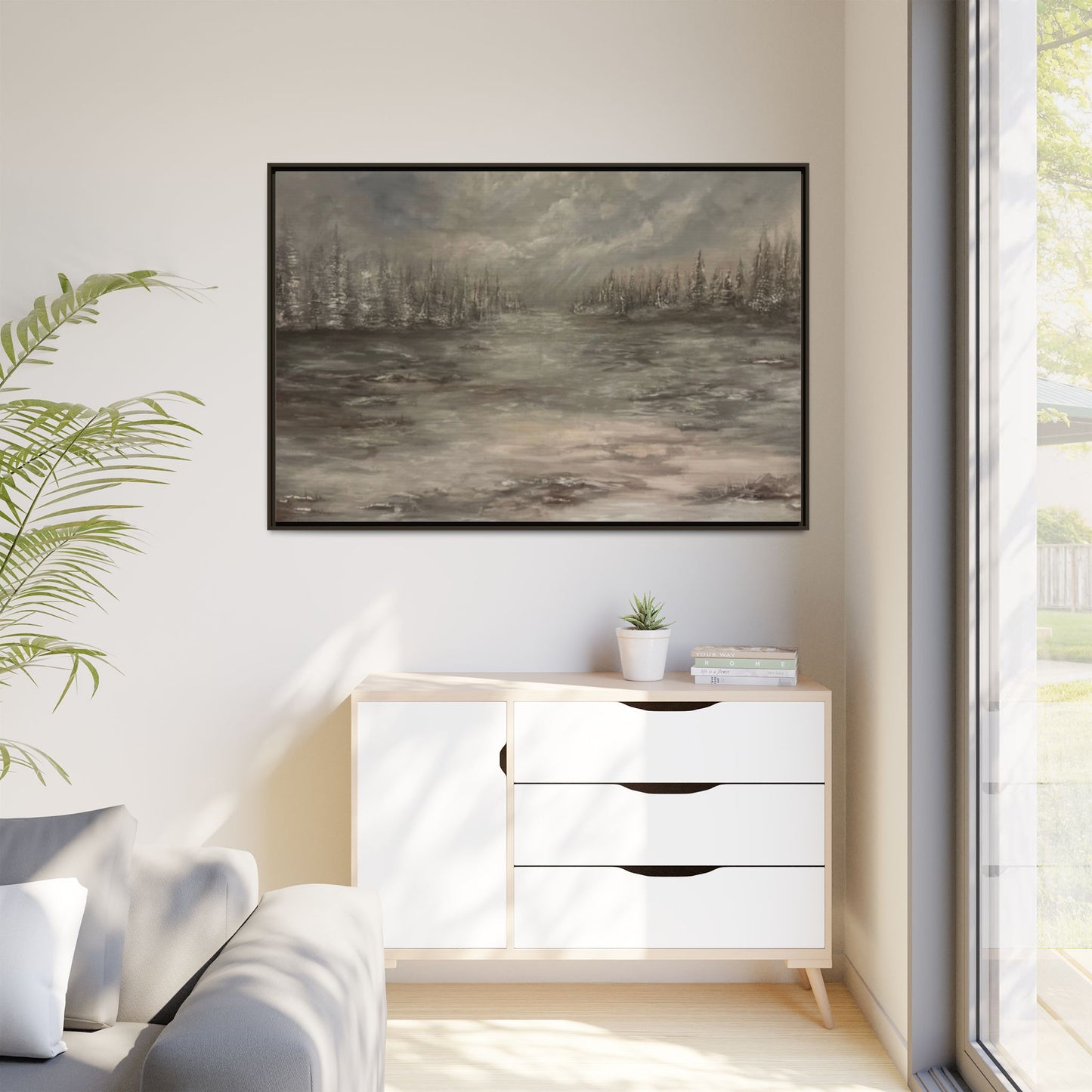 "Among the Evergreens" Fine Art Print - Framed