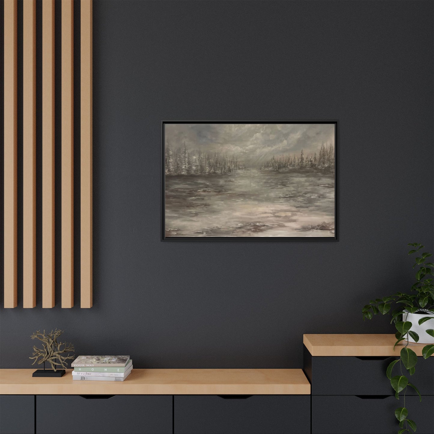 "Among the Evergreens" Fine Art Print - Framed