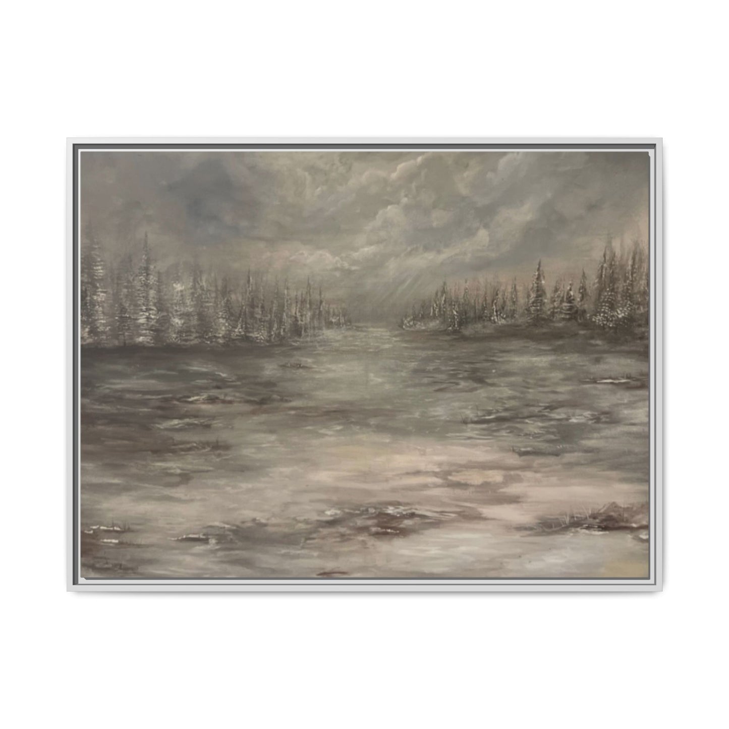 "Among the Evergreens" Fine Art Print - Framed