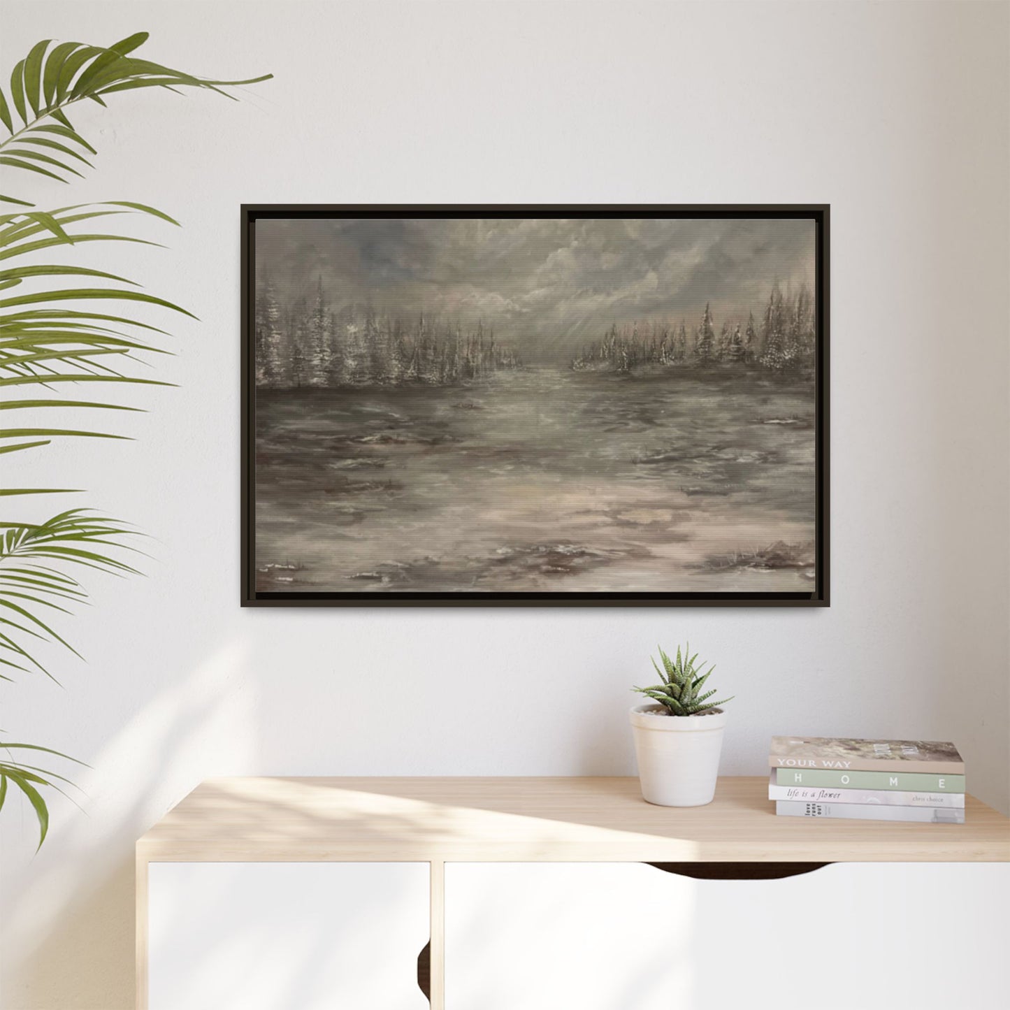 "Among the Evergreens" Fine Art Print - Framed