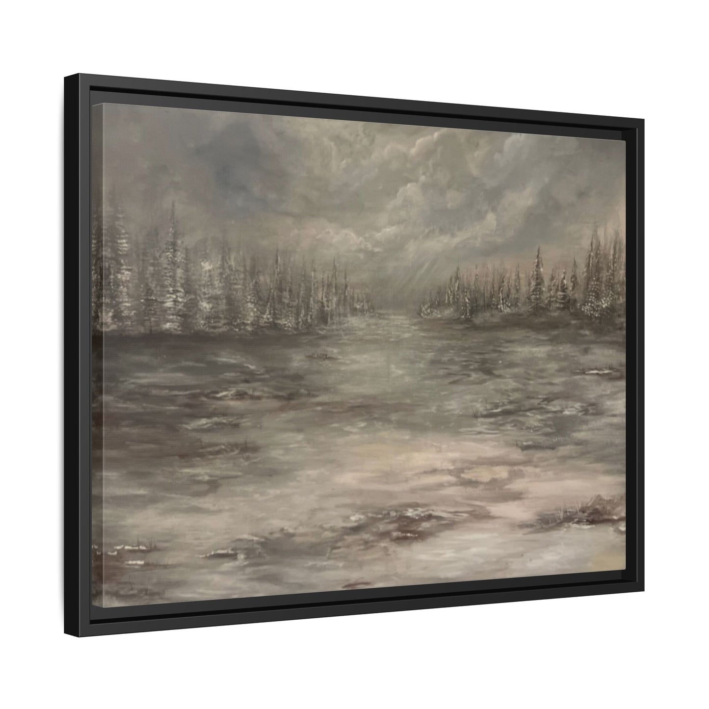 "Among the Evergreens" Fine Art Print - Framed