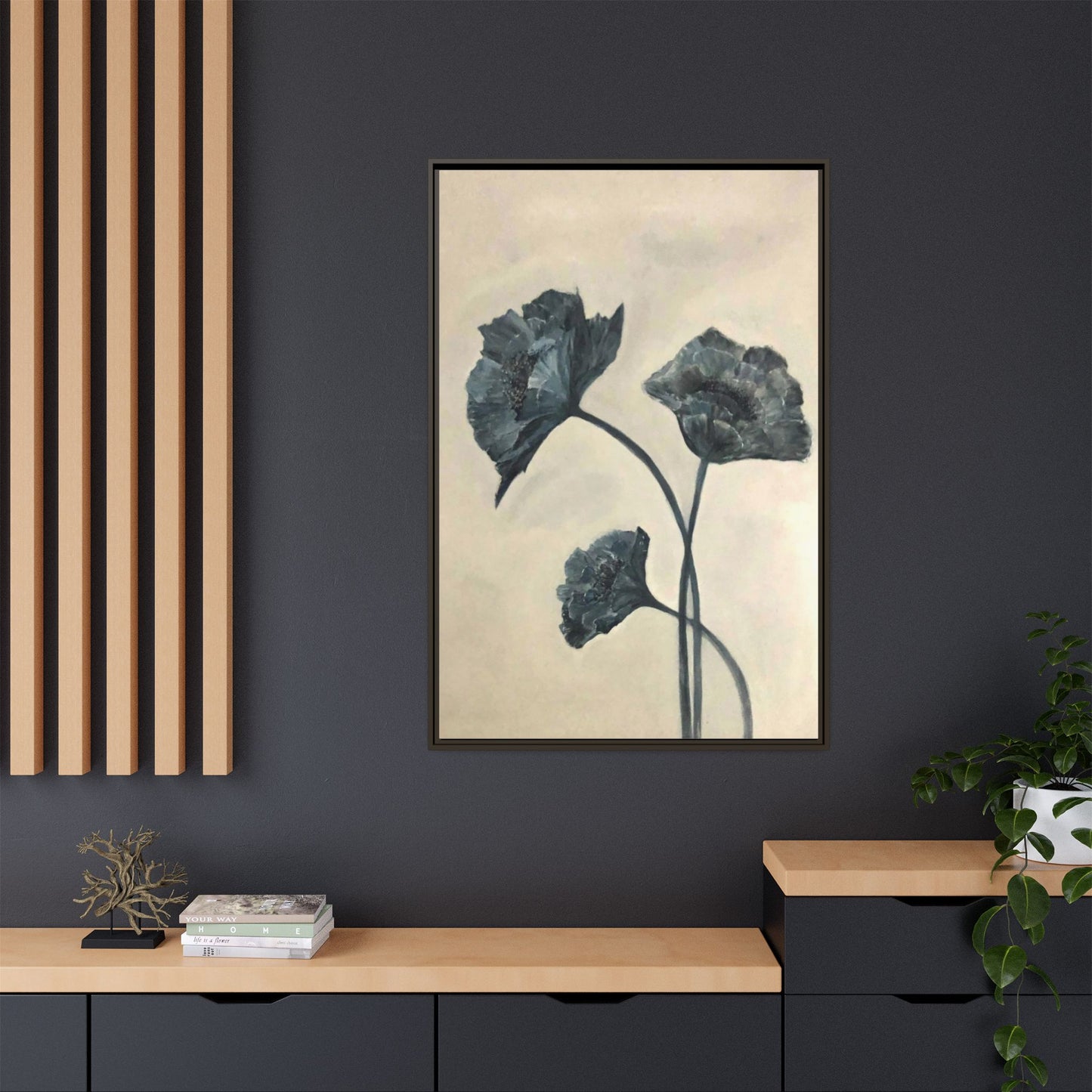 "Azure Bloom" Fine Art Print - Framed