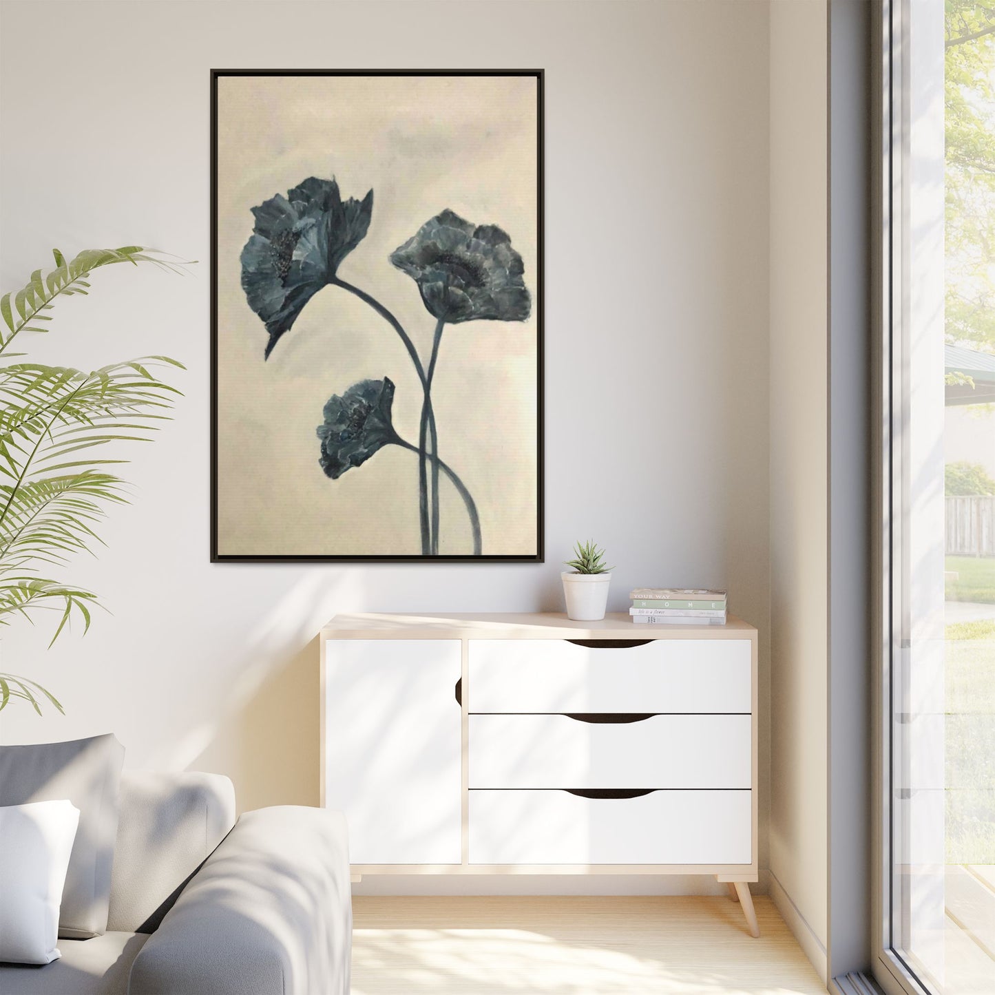 "Azure Bloom" Fine Art Print - Framed