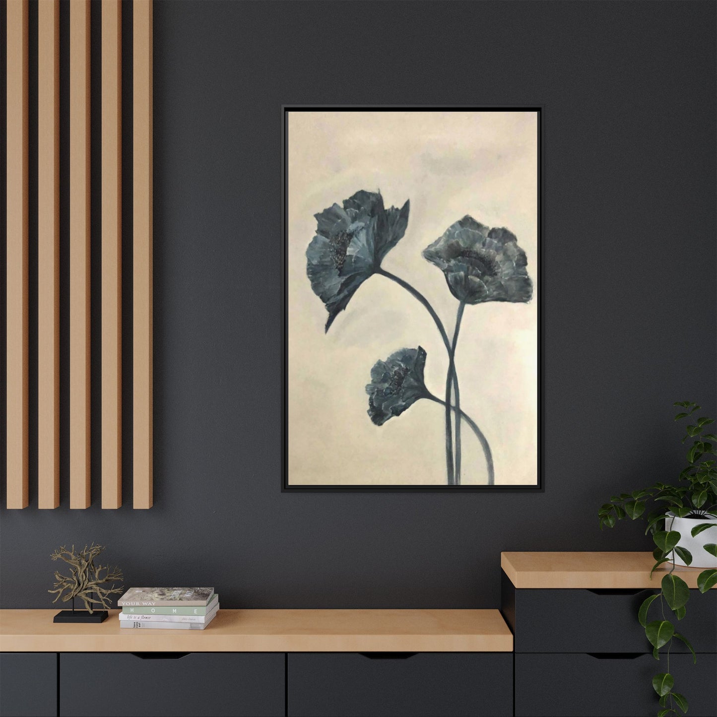 "Azure Bloom" Fine Art Print - Framed