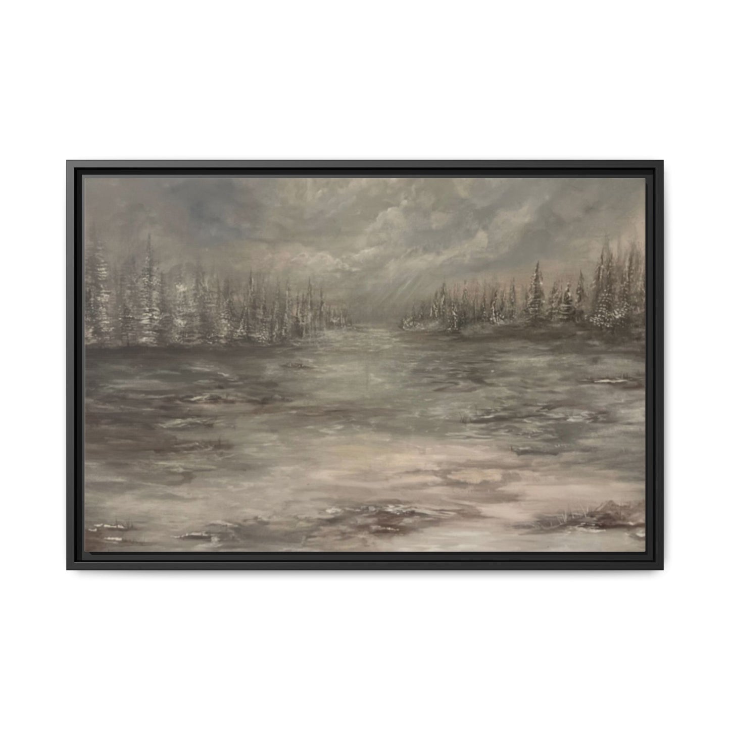 "Among the Evergreens" Fine Art Print - Framed