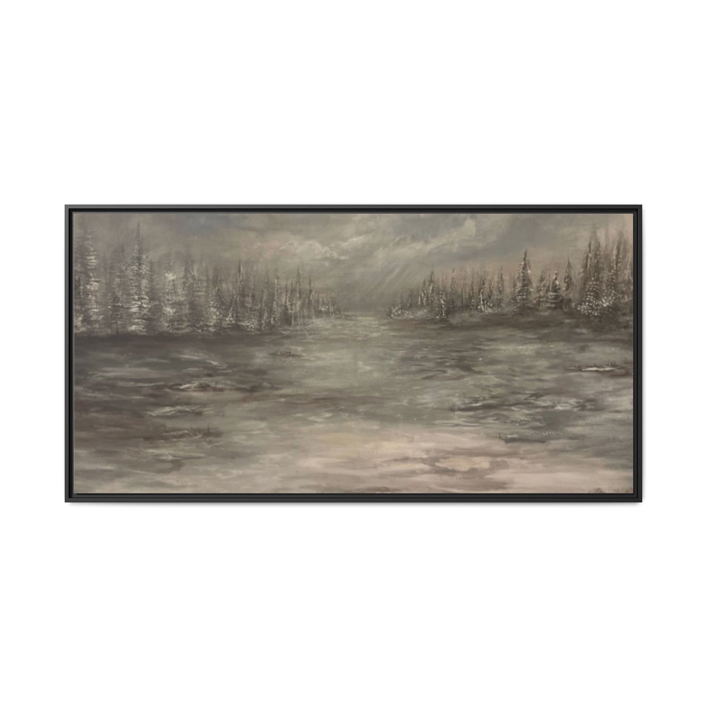 "Among the Evergreens" Fine Art Print - Framed