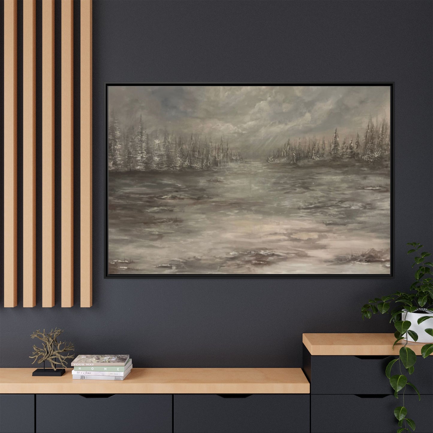 "Among the Evergreens" Fine Art Print - Framed