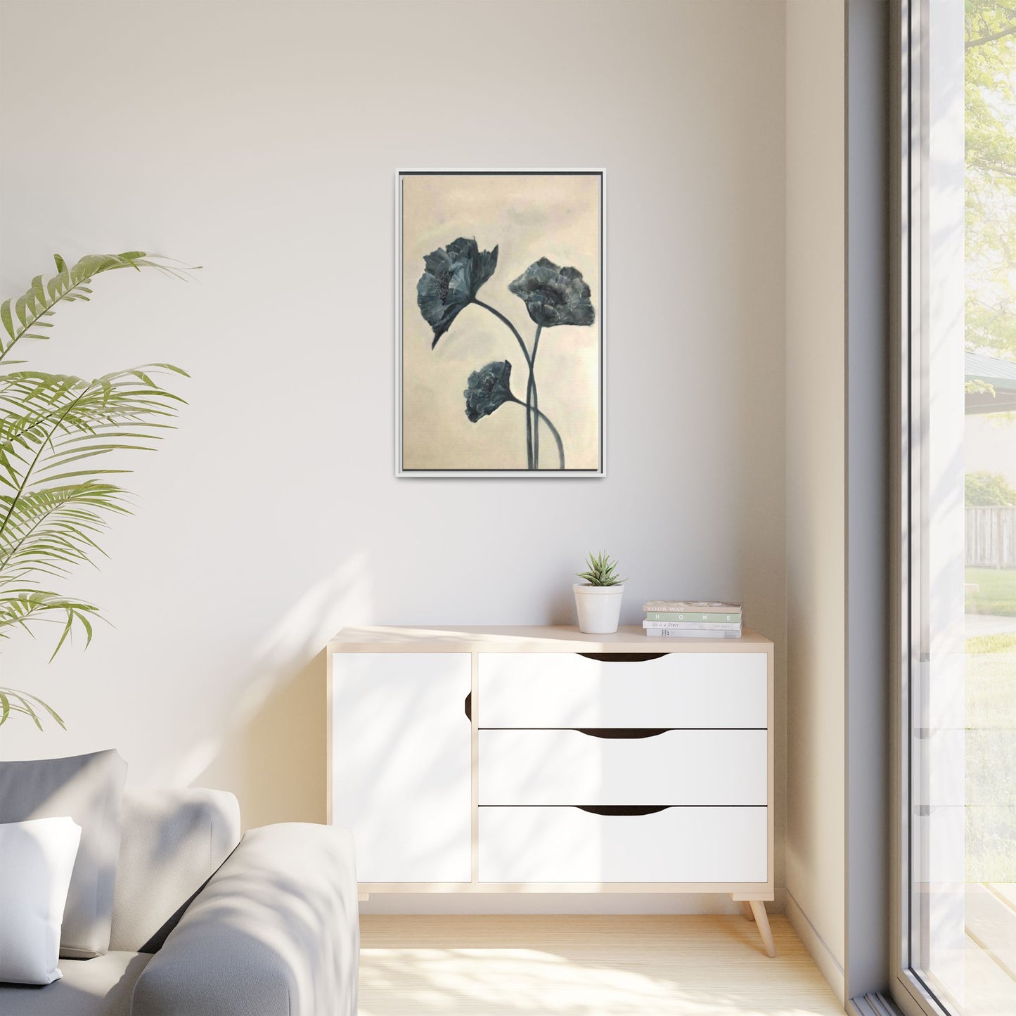 "Azure Bloom" Fine Art Print - Framed