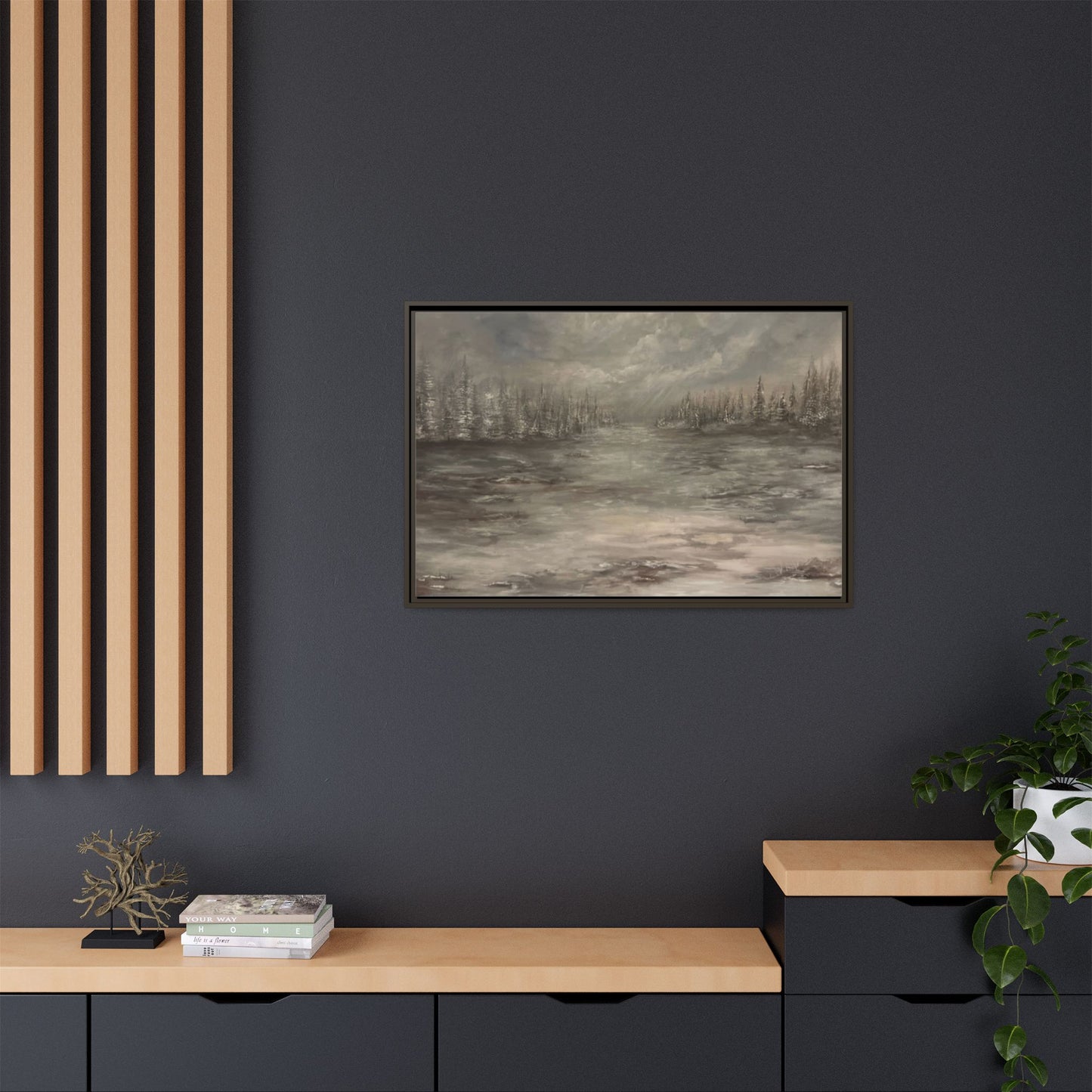 "Among the Evergreens" Fine Art Print - Framed