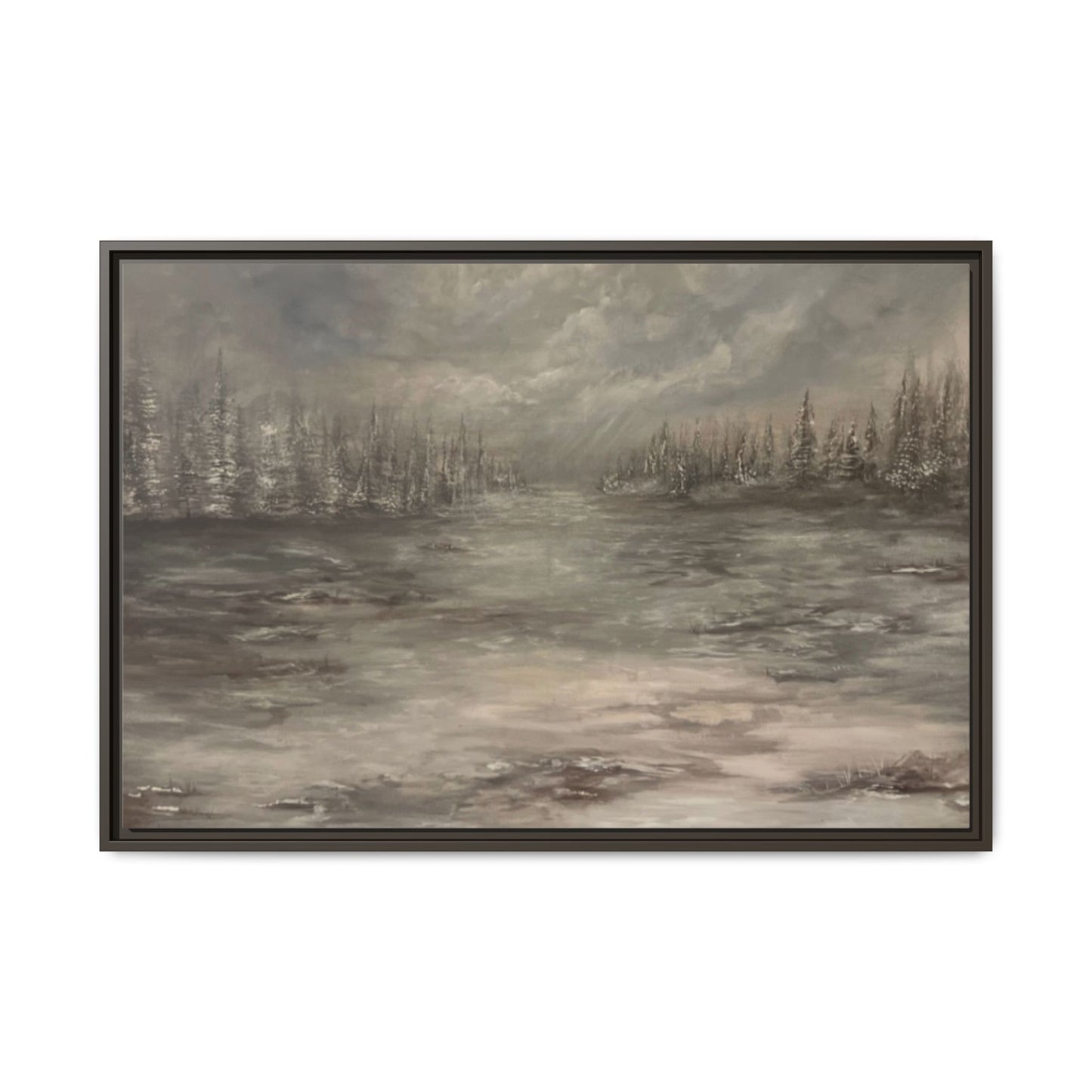 "Among the Evergreens" Fine Art Print - Framed