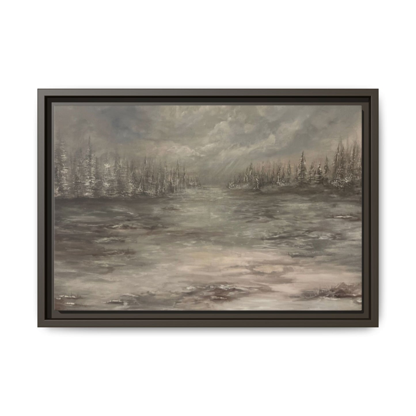 "Among the Evergreens" Fine Art Print - Framed