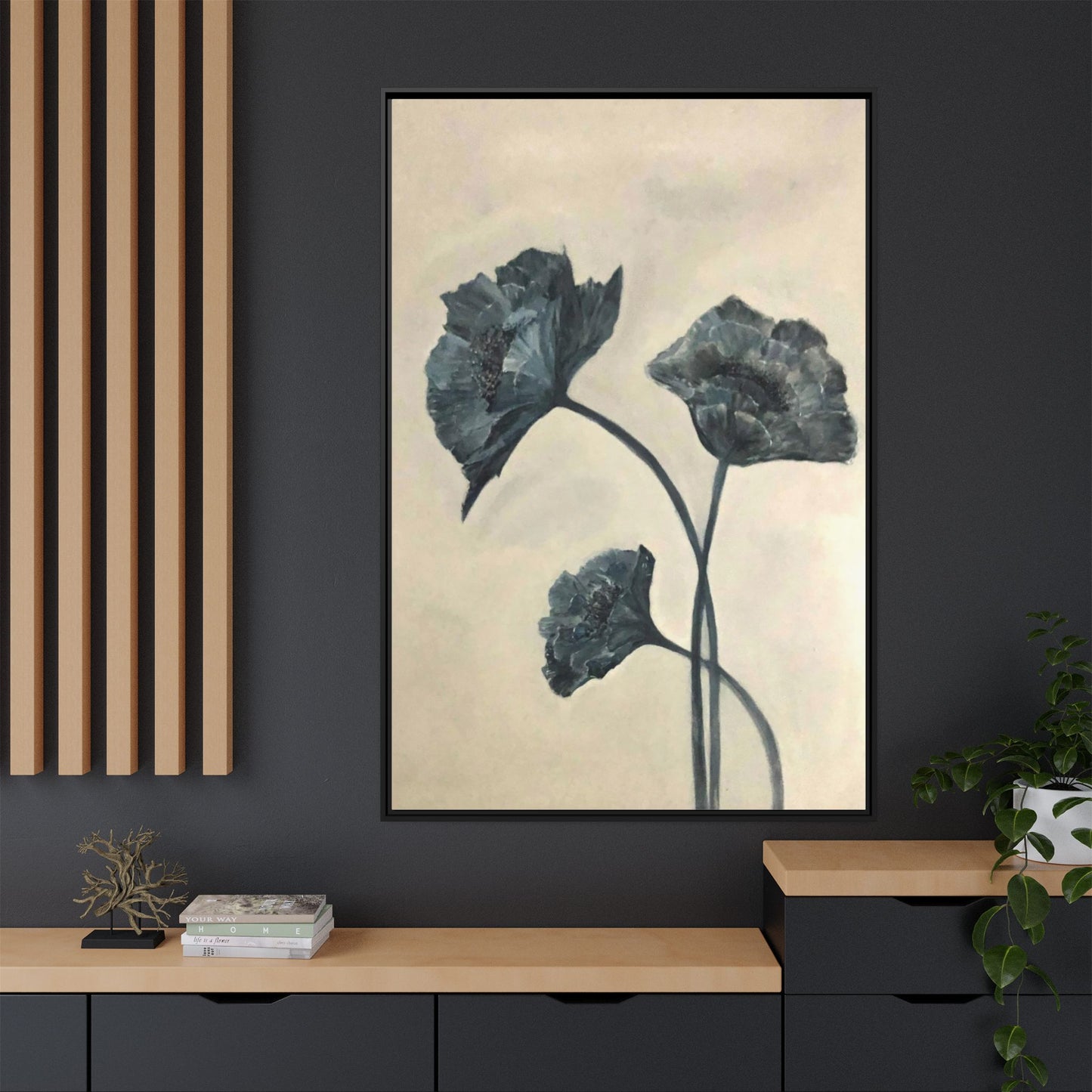 "Azure Bloom" Fine Art Print - Framed