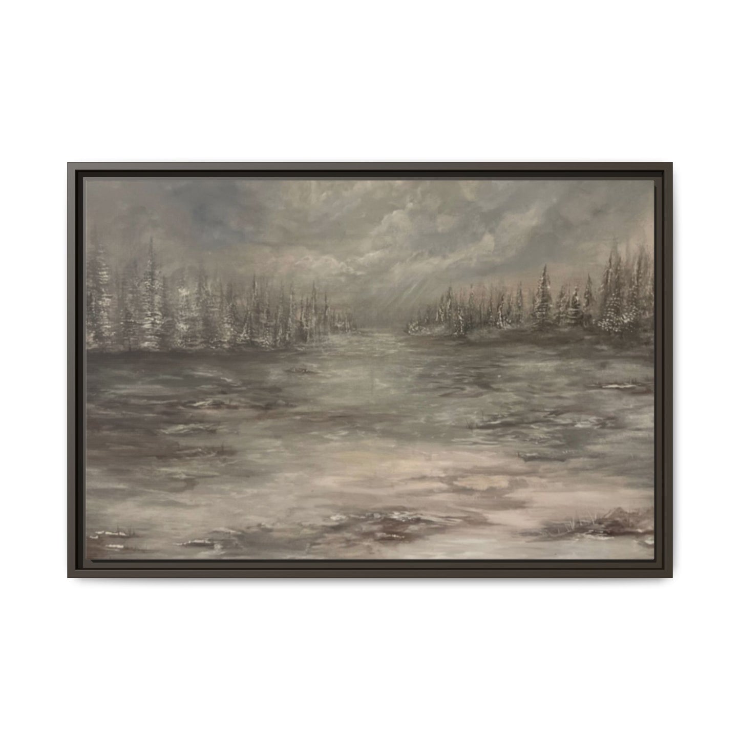 "Among the Evergreens" Fine Art Print - Framed