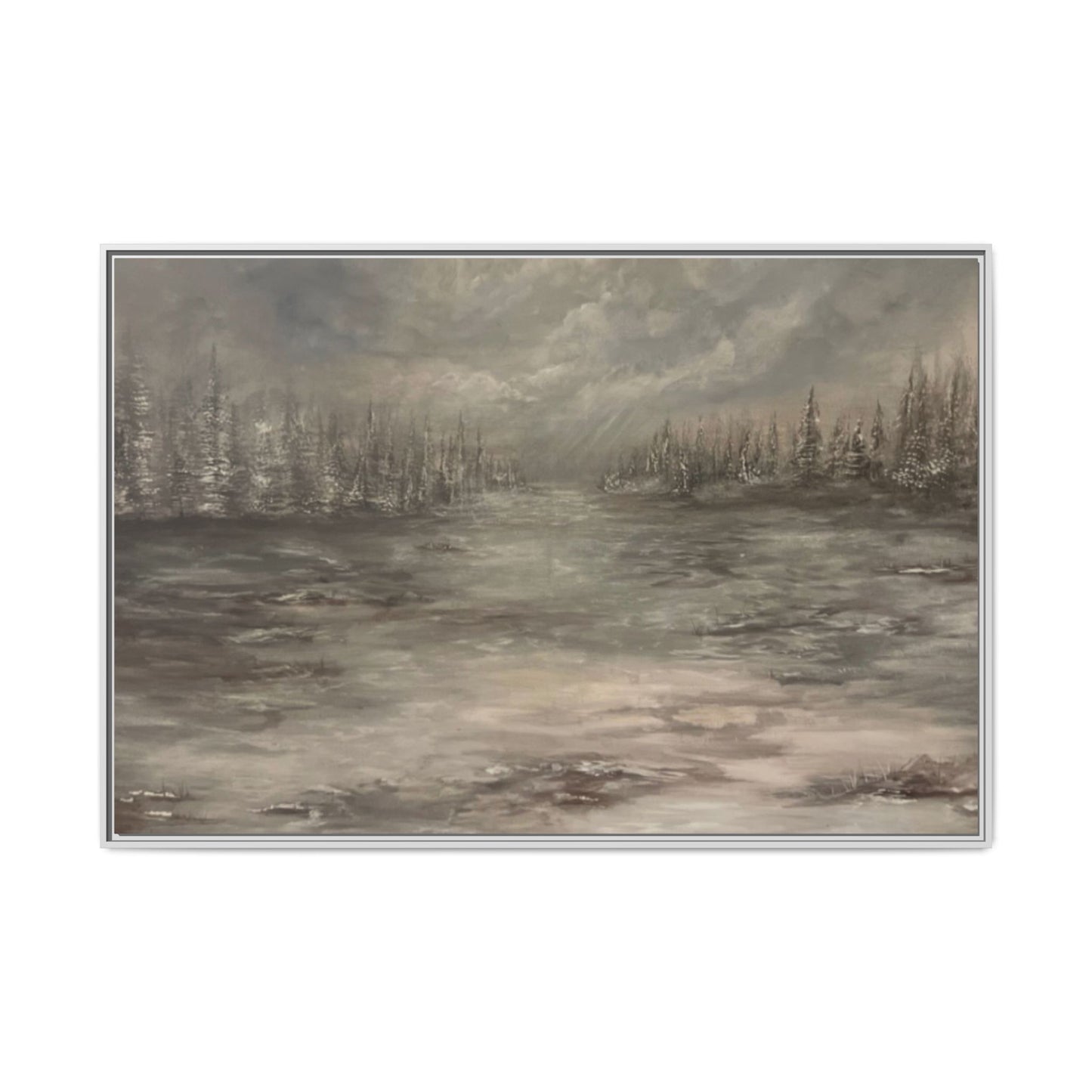 "Among the Evergreens" Fine Art Print - Framed