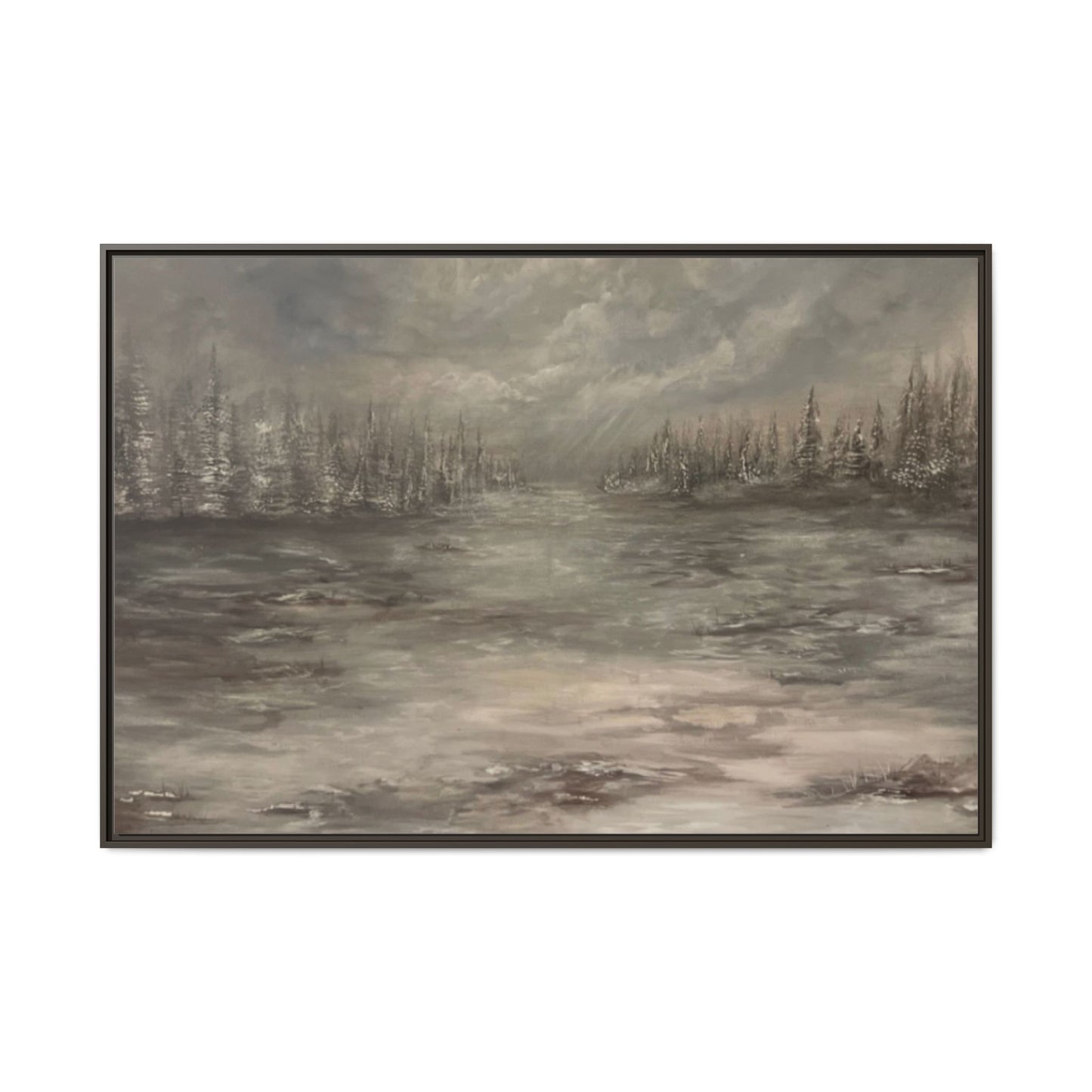 "Among the Evergreens" Fine Art Print - Framed