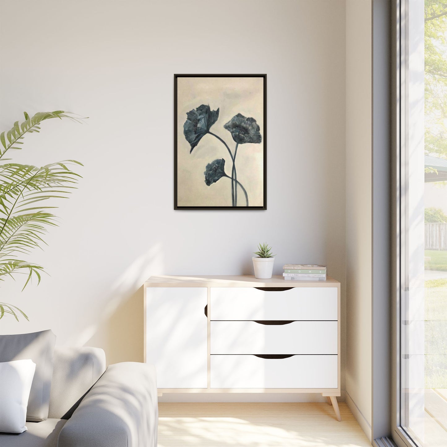 "Azure Bloom" Fine Art Print - Framed