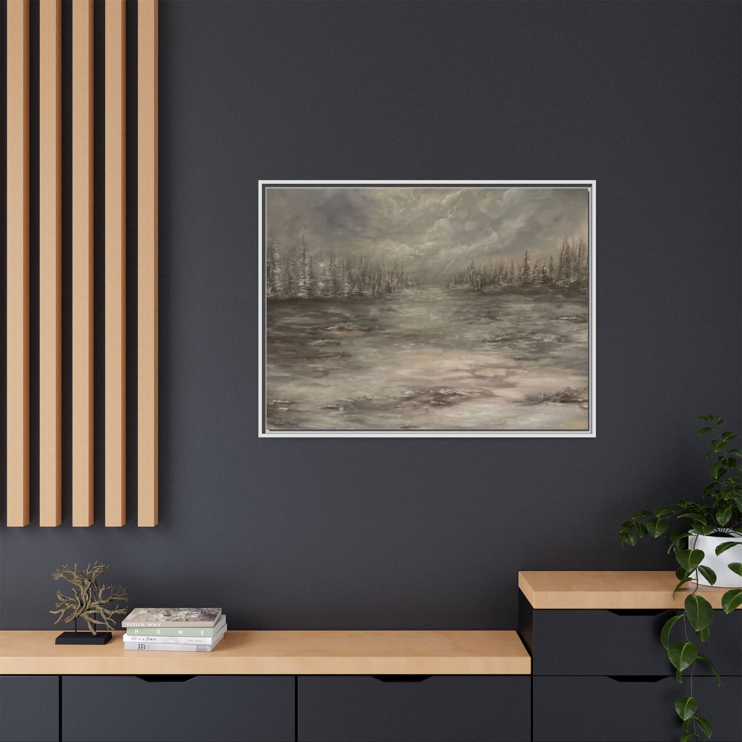"Among the Evergreens" Fine Art Print - Framed