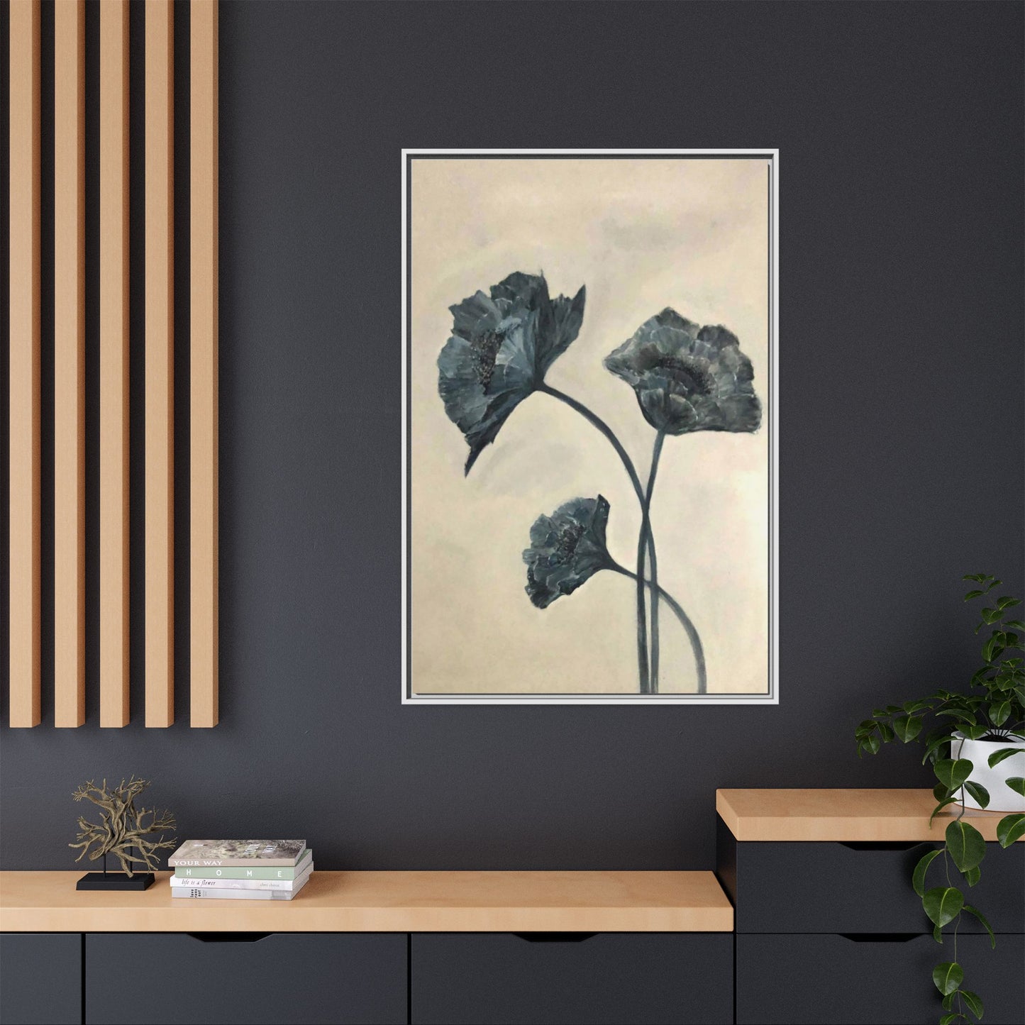 "Azure Bloom" Fine Art Print - Framed