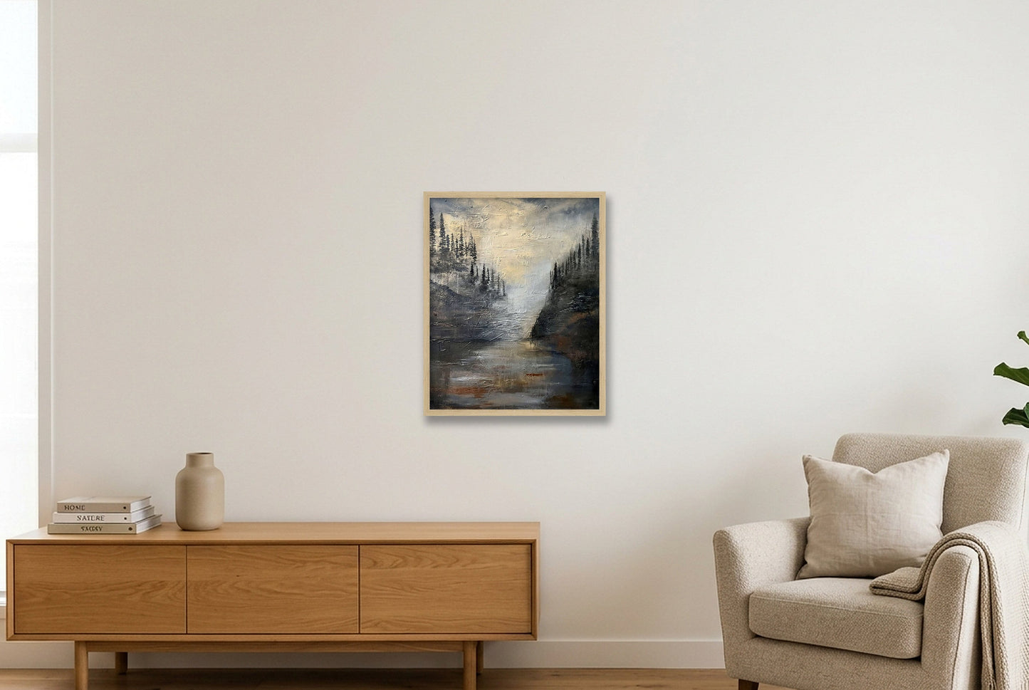 Valley of Stillness — 40×50cm, 16×20" Oak Frame