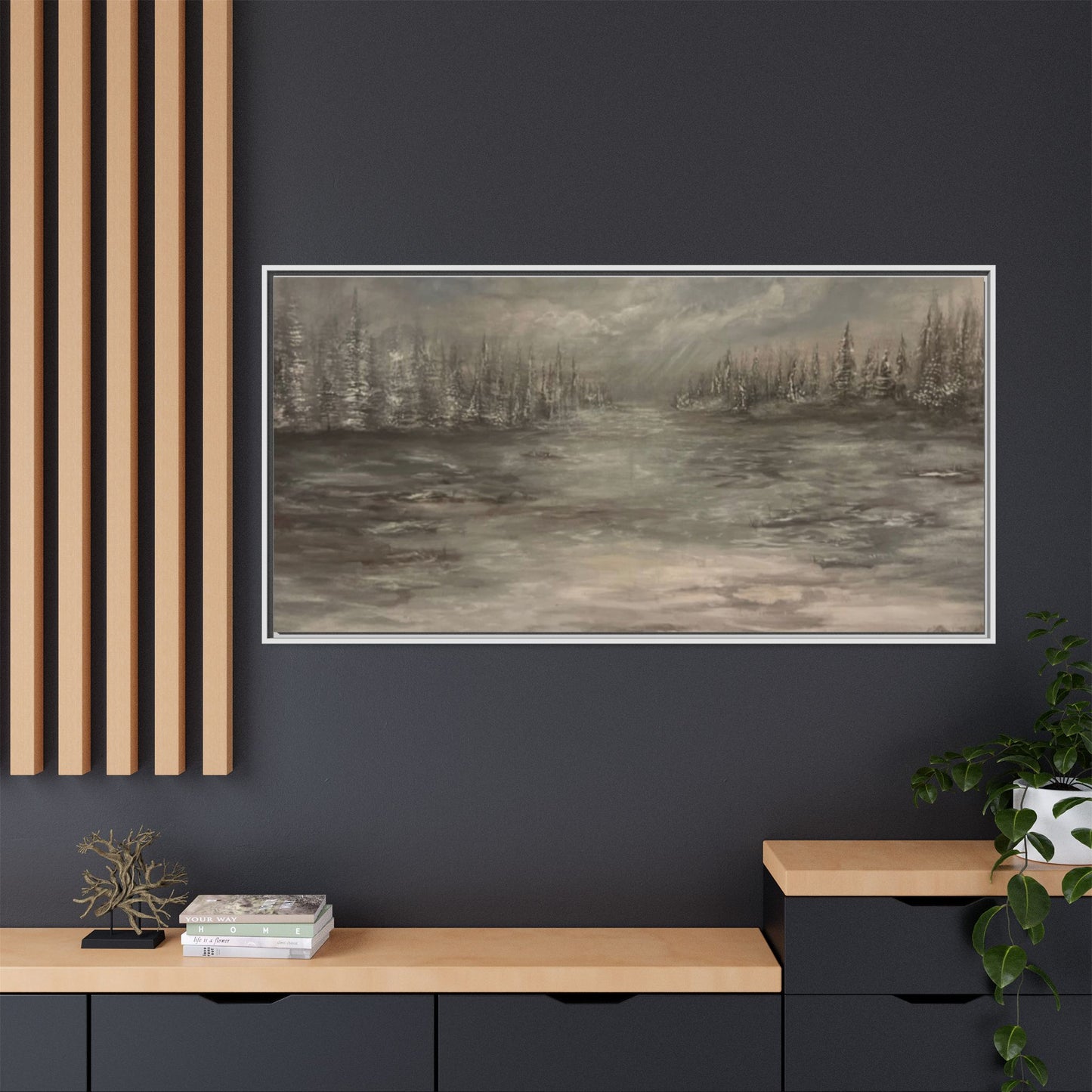 "Among the Evergreens" Fine Art Print - Framed