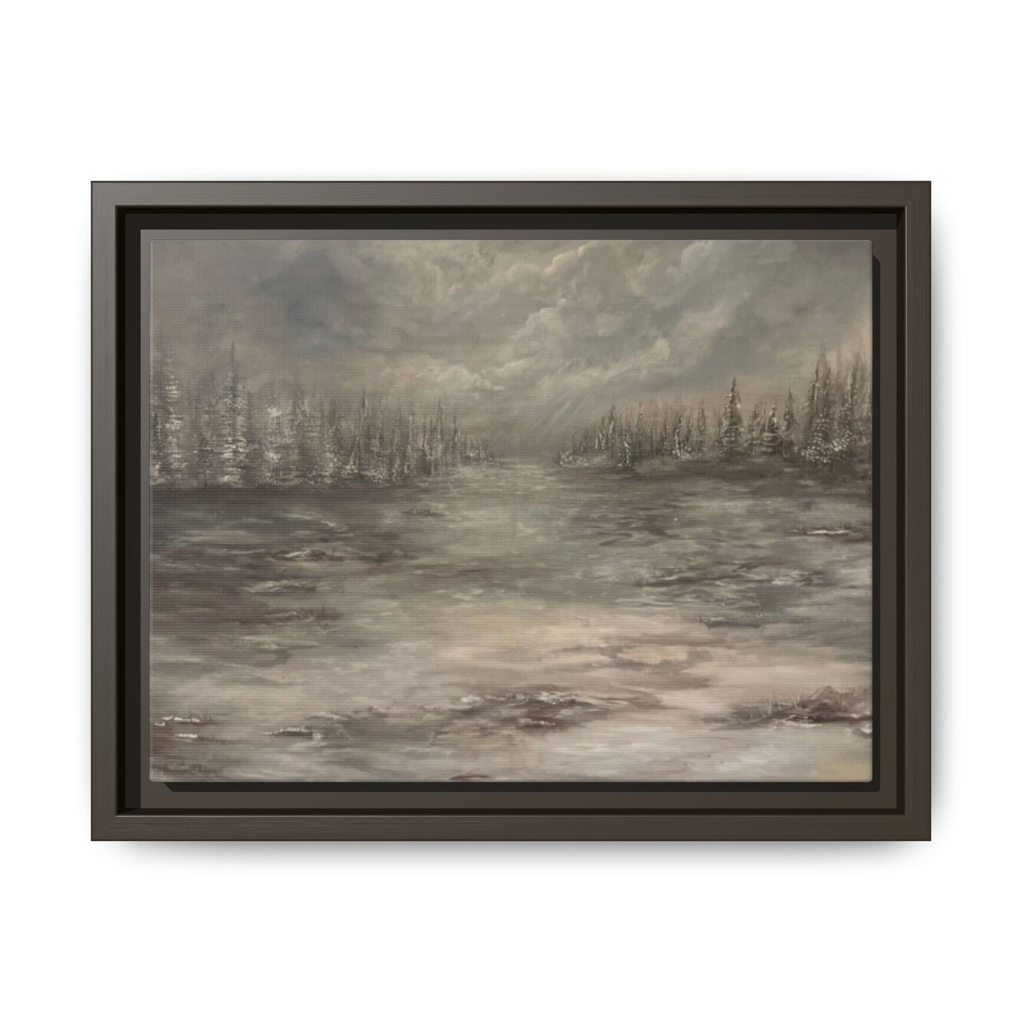 "Among the Evergreens" Fine Art Print - Framed