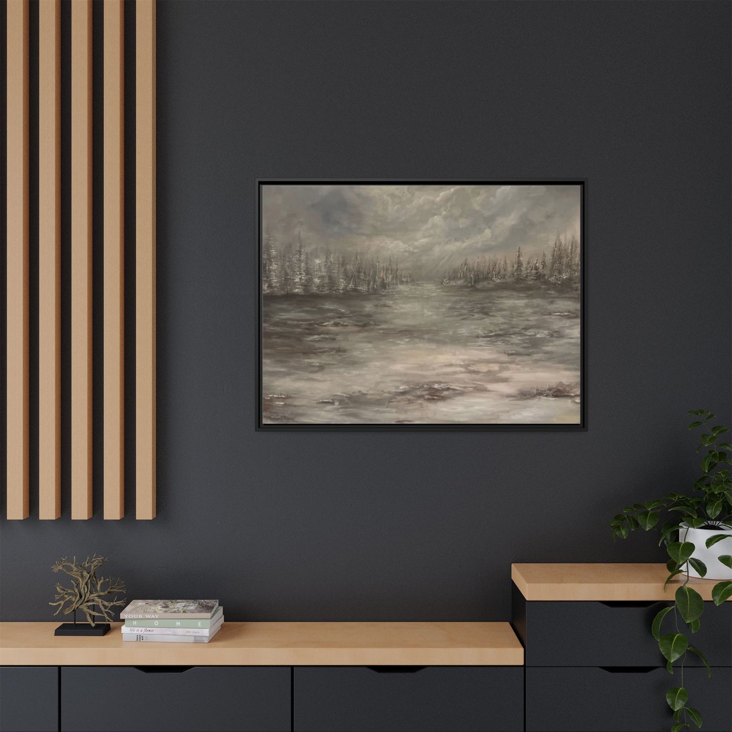 "Among the Evergreens" Fine Art Print - Framed