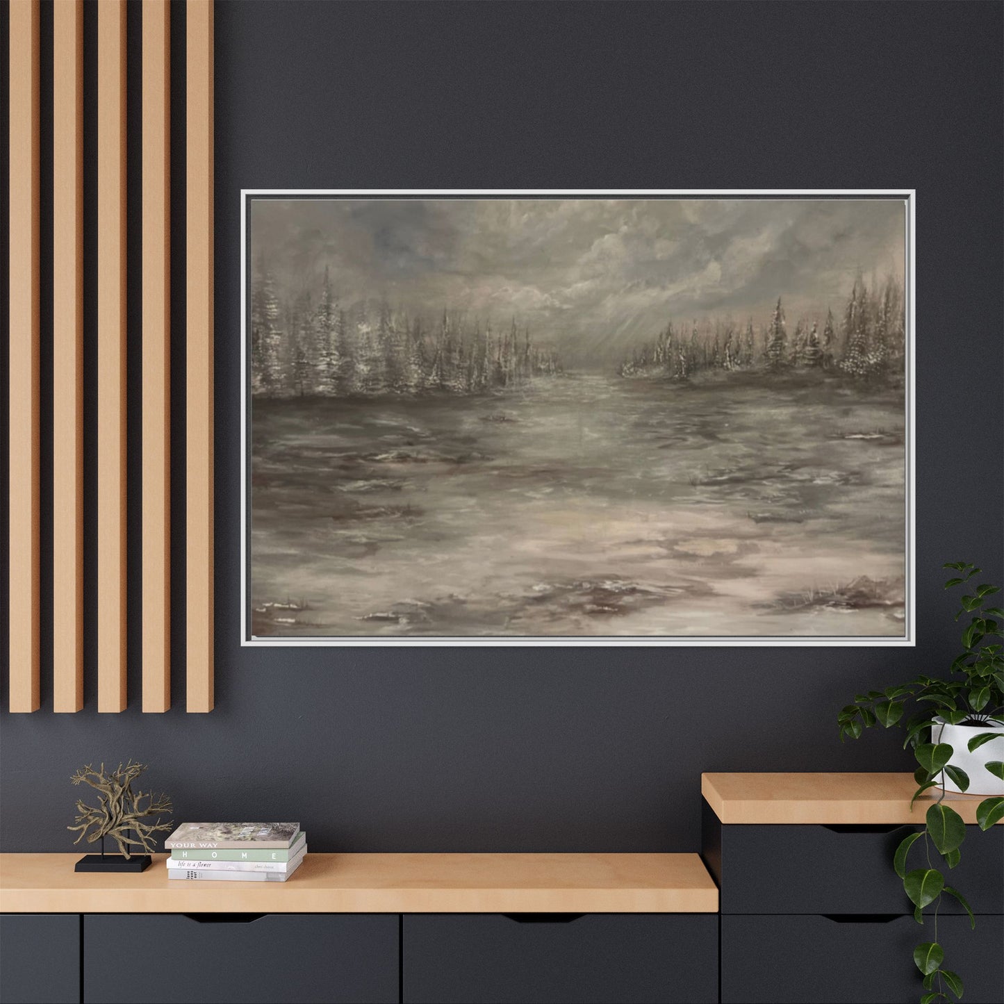 "Among the Evergreens" Fine Art Print - Framed