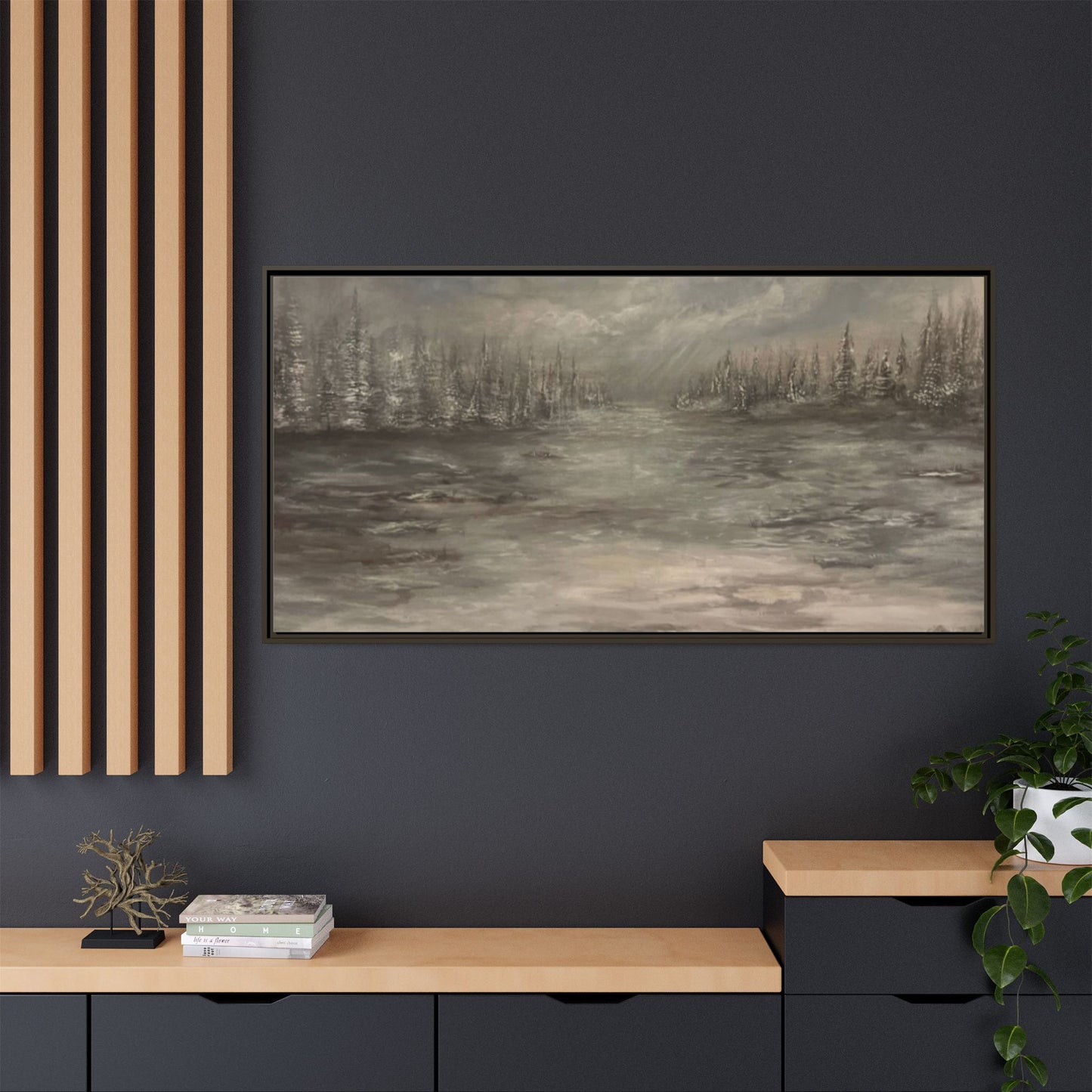 "Among the Evergreens" Fine Art Print - Framed