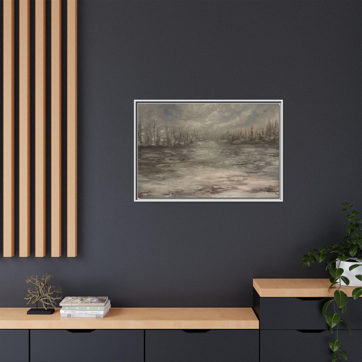 "Among the Evergreens" Fine Art Print - Framed