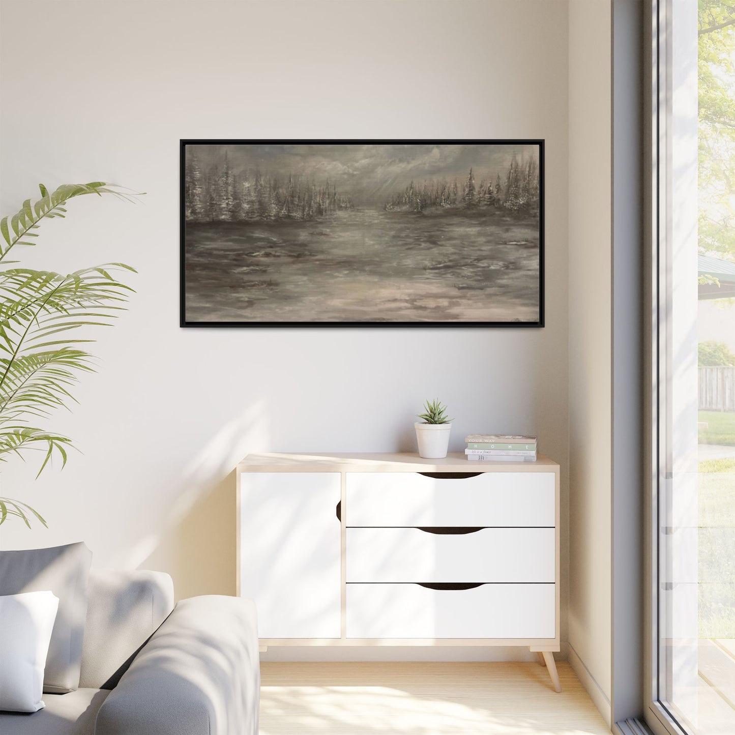 "Among the Evergreens" Fine Art Print - Framed