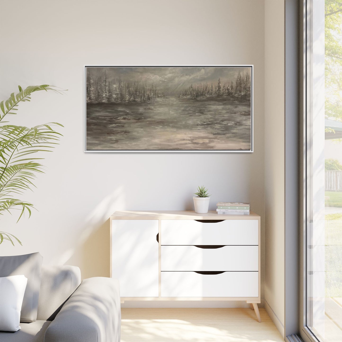 "Among the Evergreens" Fine Art Print - Framed