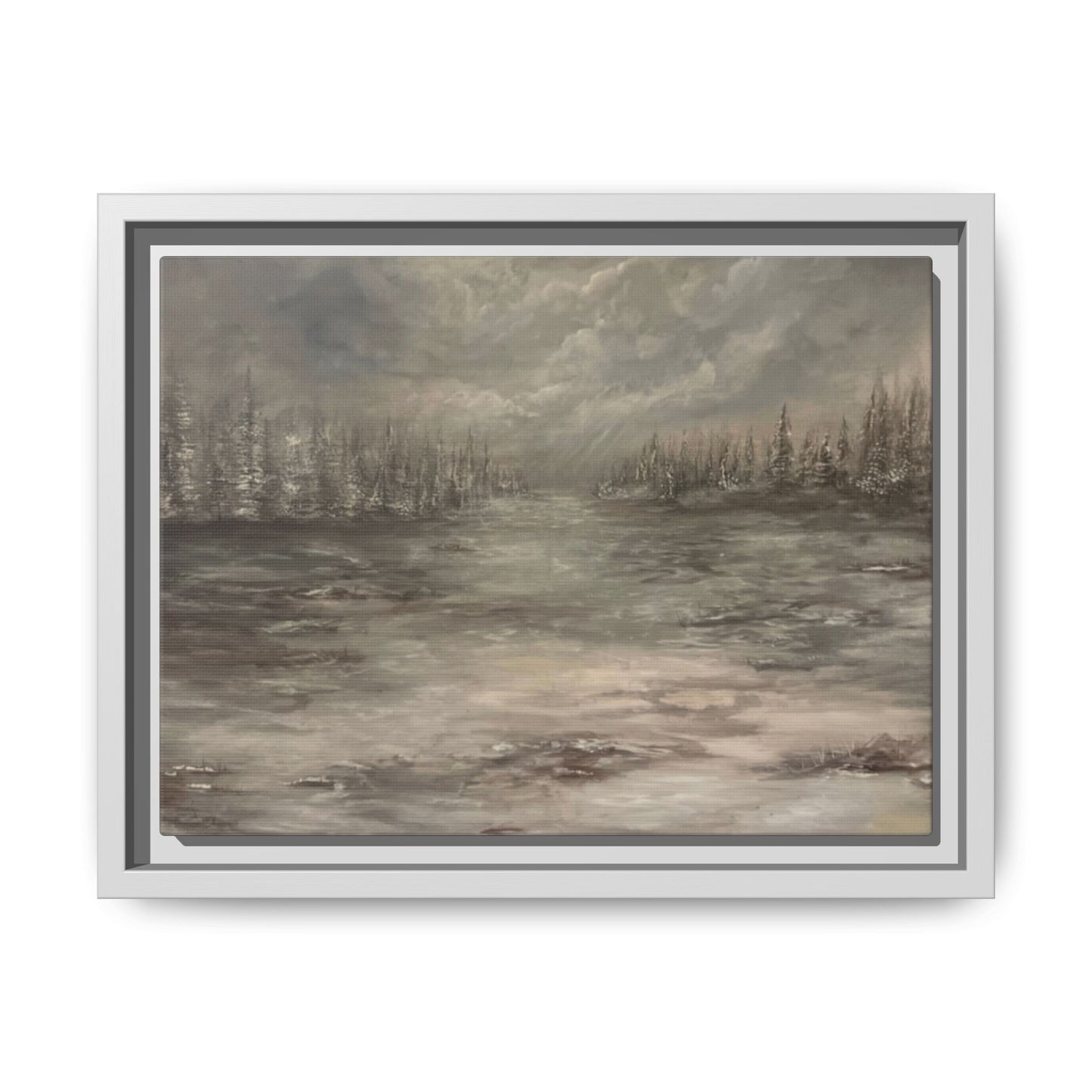 "Among the Evergreens" Fine Art Print - Framed