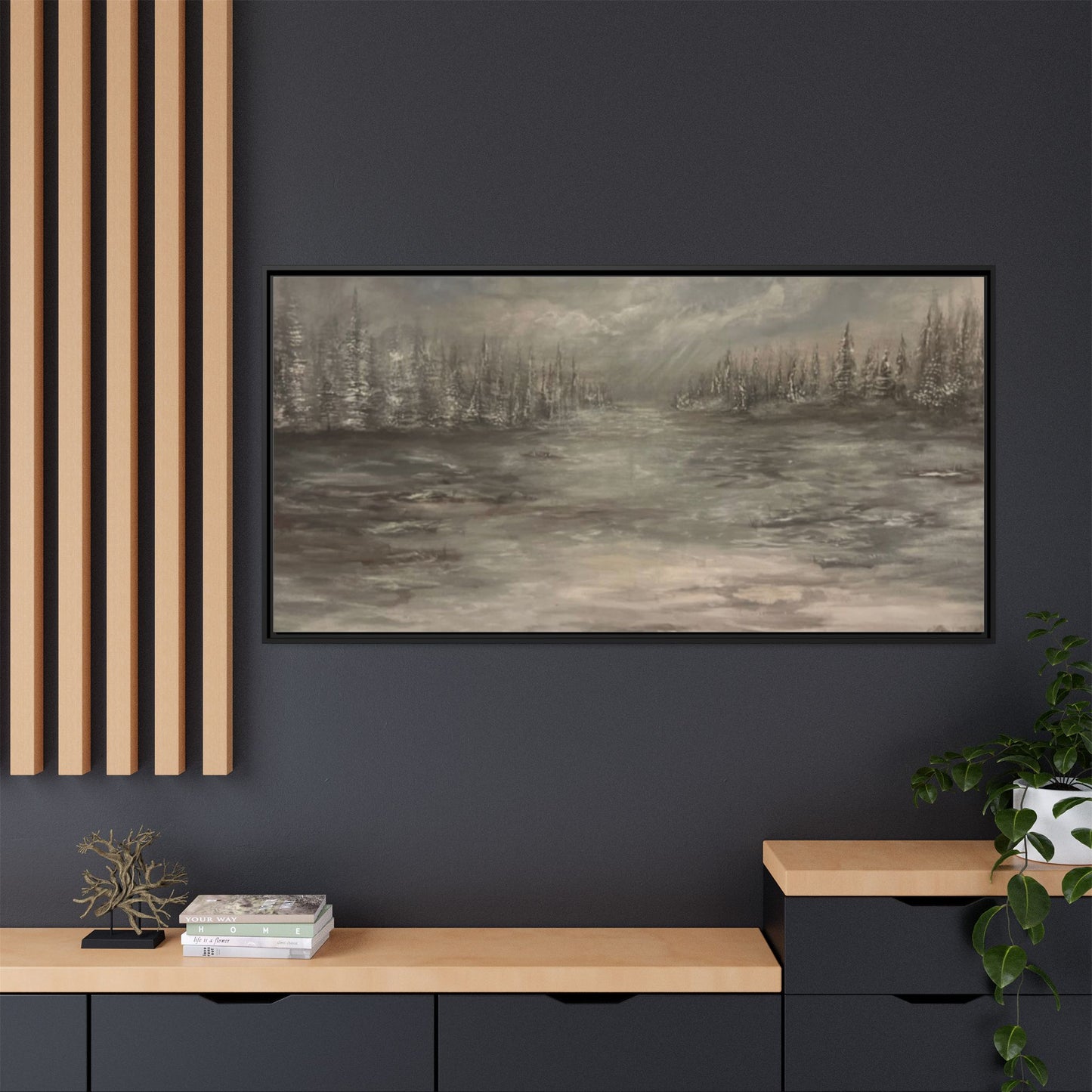 "Among the Evergreens" Fine Art Print - Framed