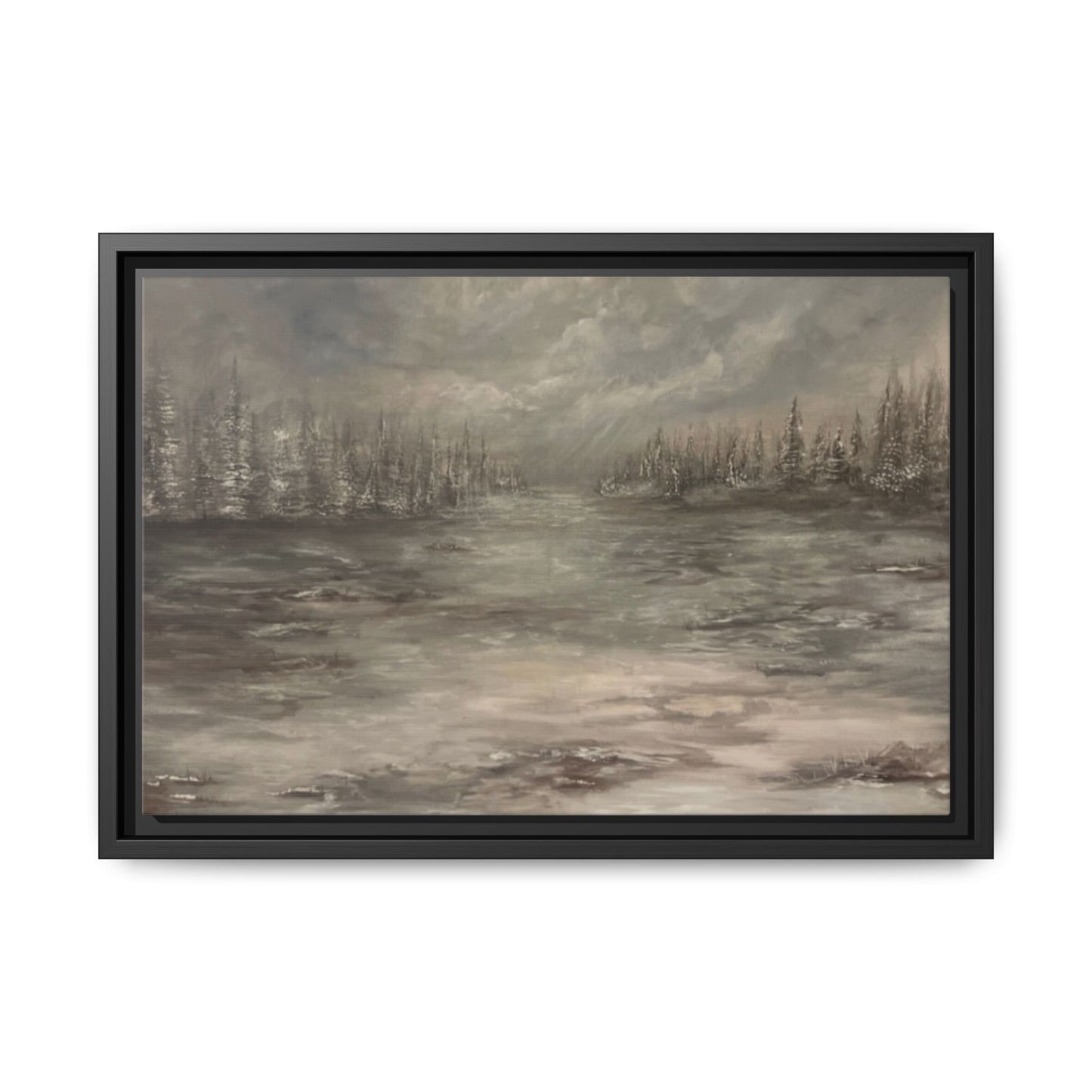 "Among the Evergreens" Fine Art Print - Framed