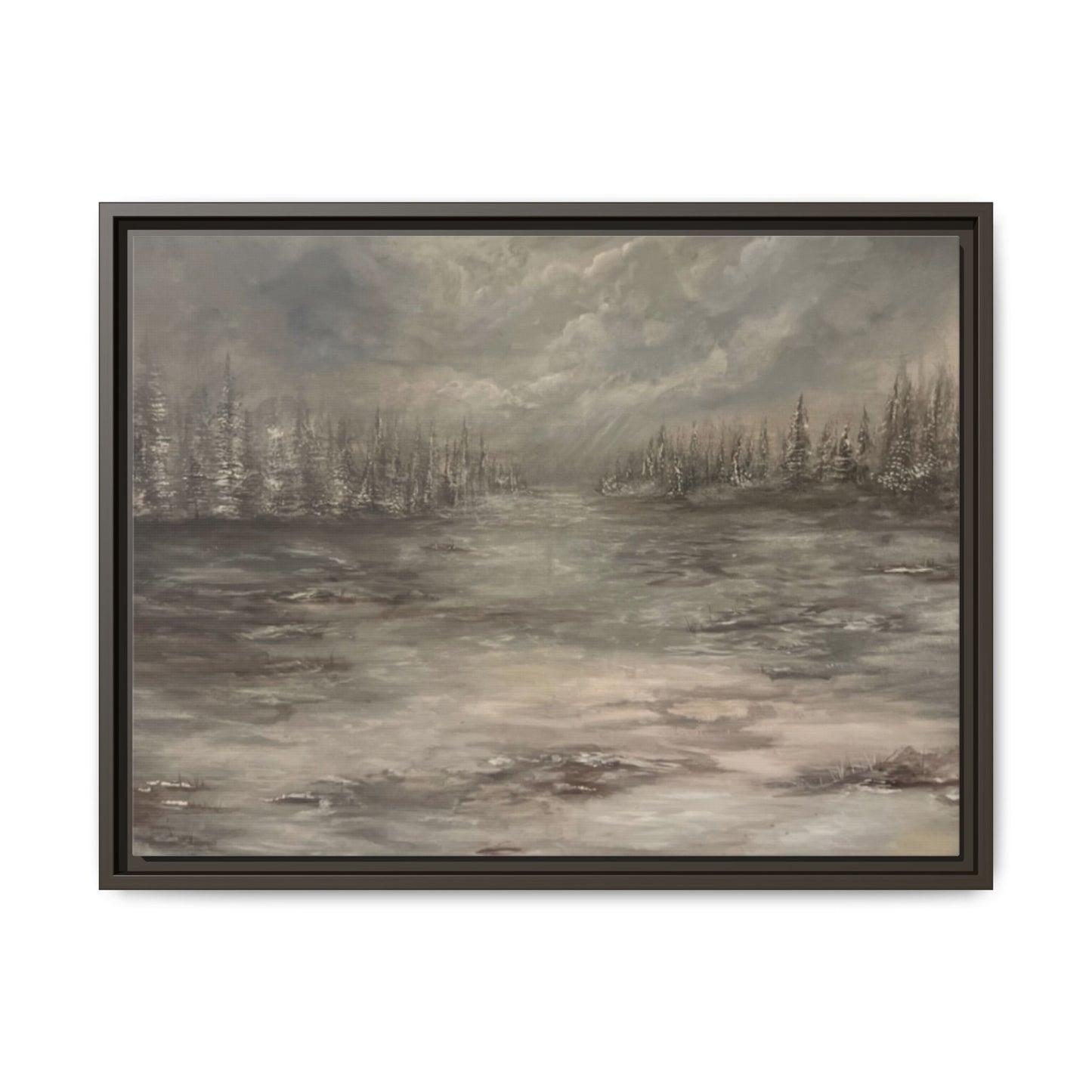 "Among the Evergreens" Fine Art Print - Framed