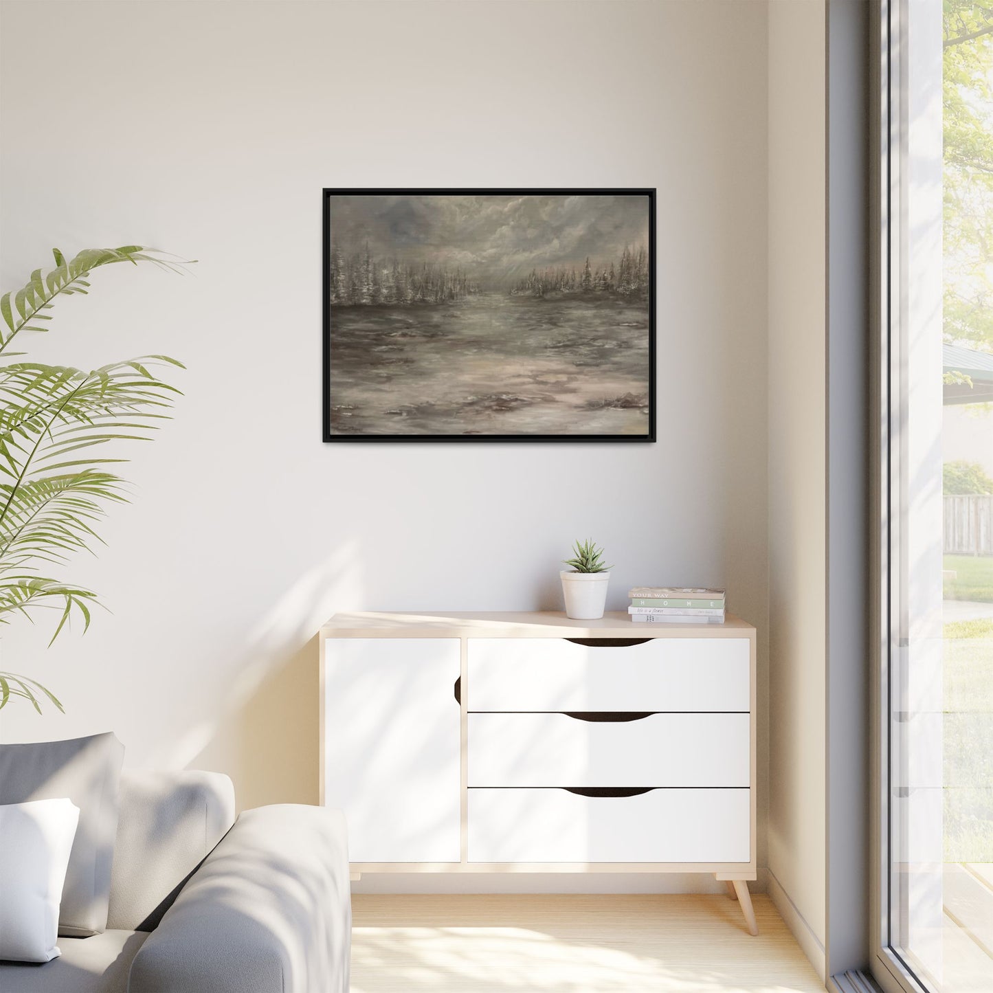"Among the Evergreens" Fine Art Print - Framed